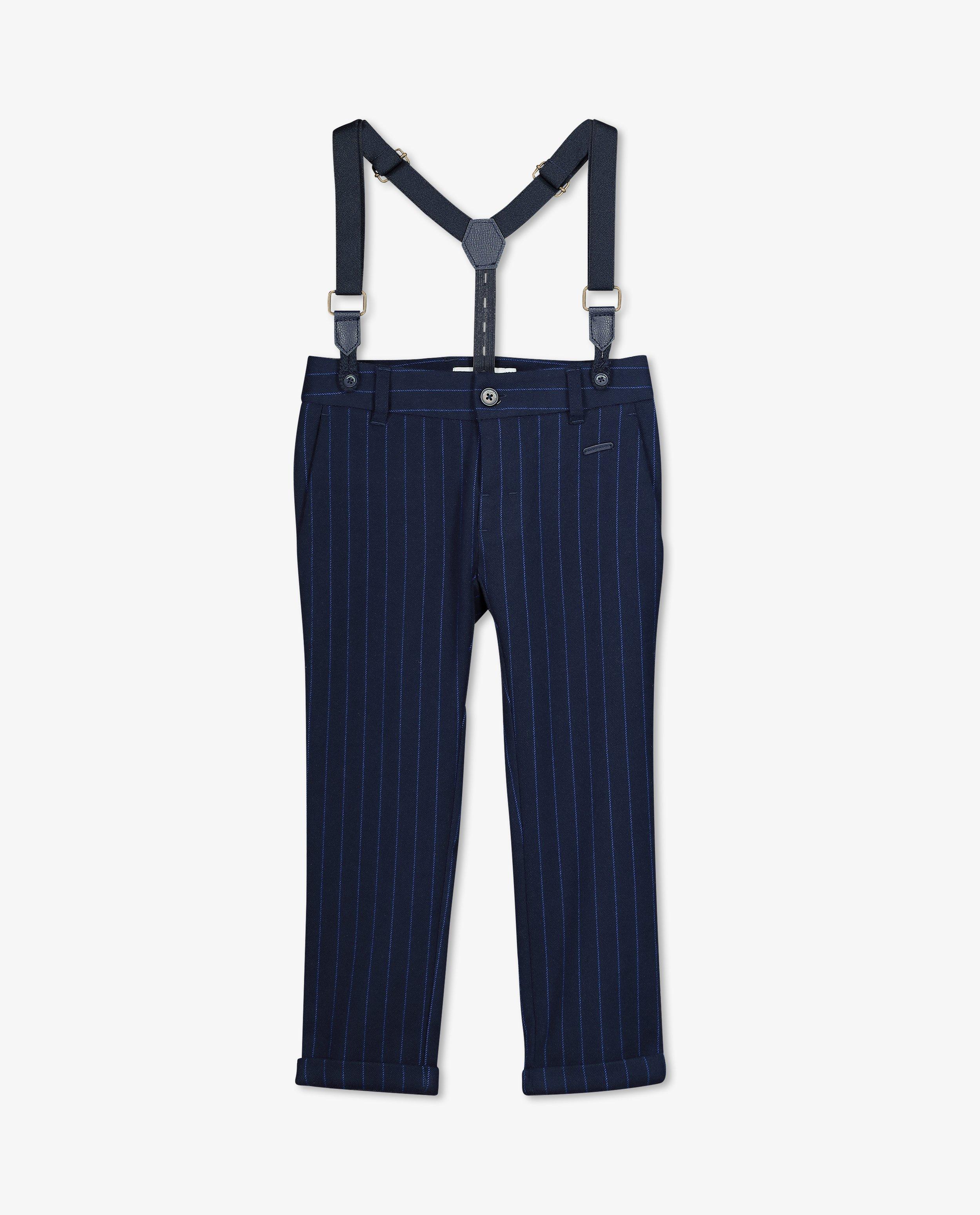 Pantalons - Pantalon bleu à rayures