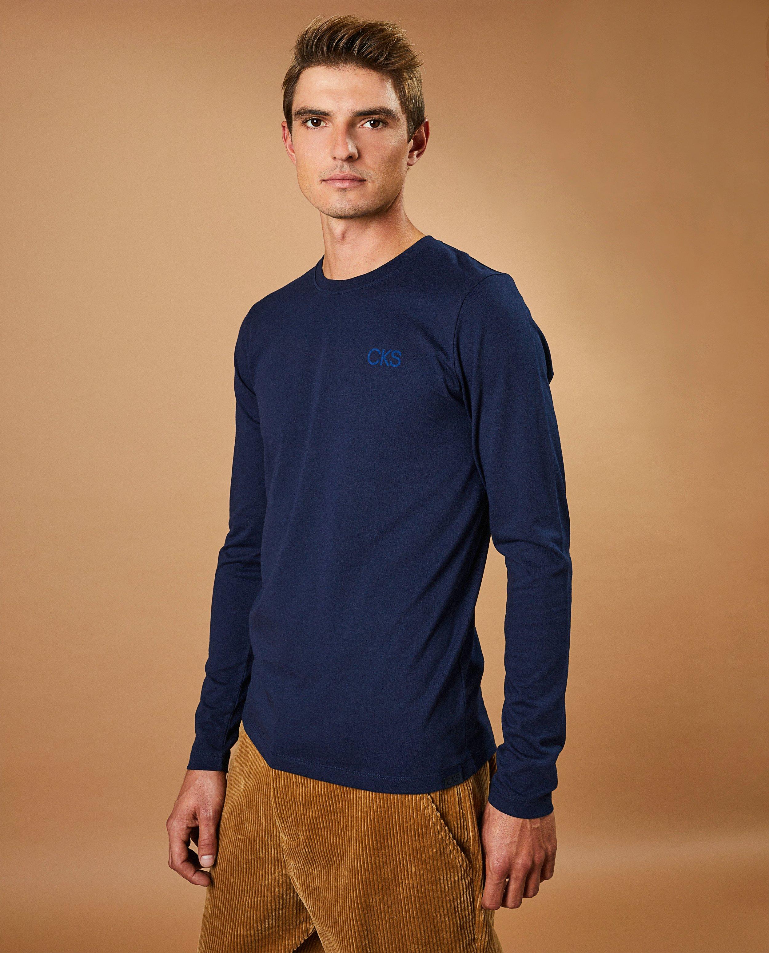 T-shirts - T-shirt bleu à manches longues