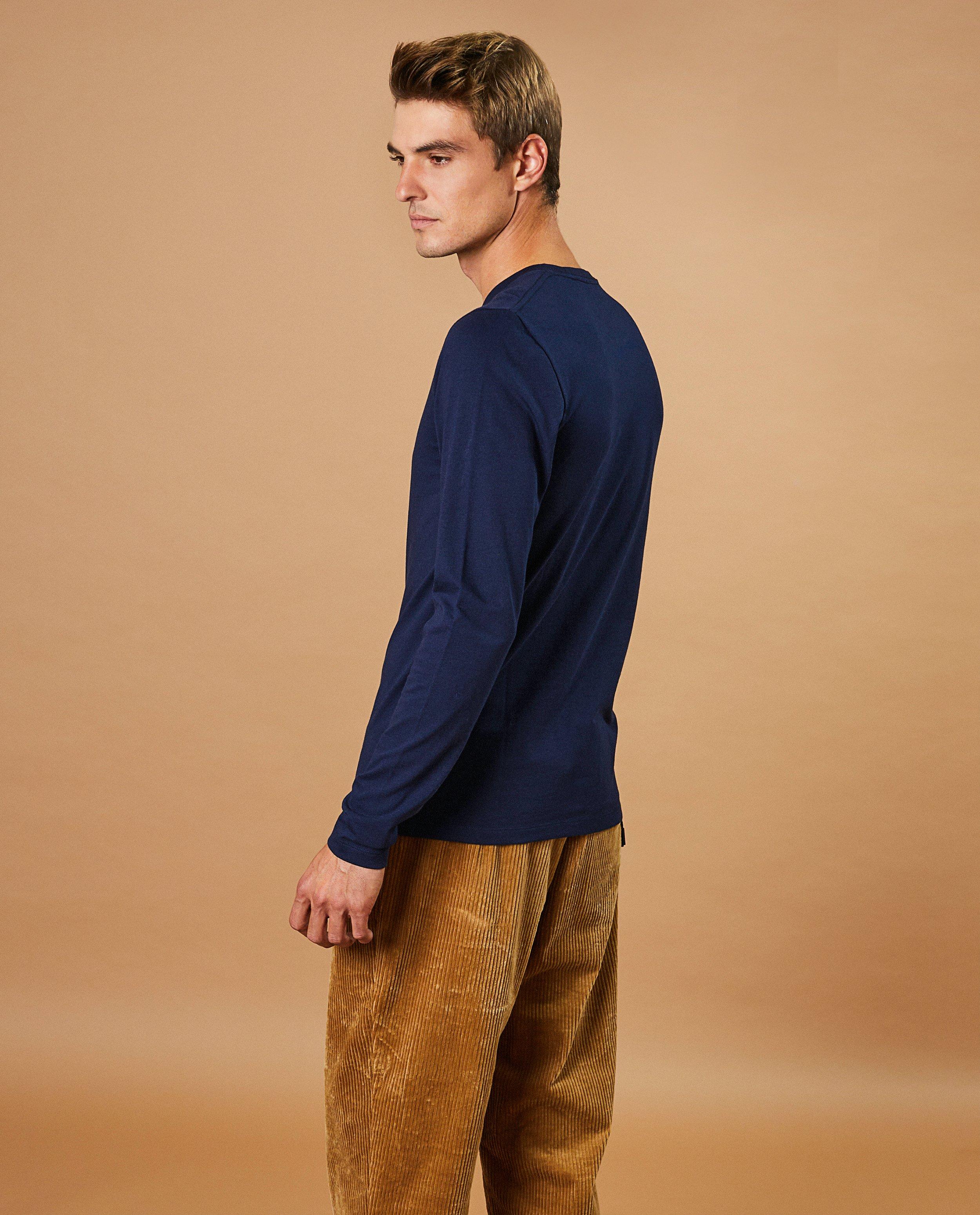 T-shirts - T-shirt bleu à manches longues