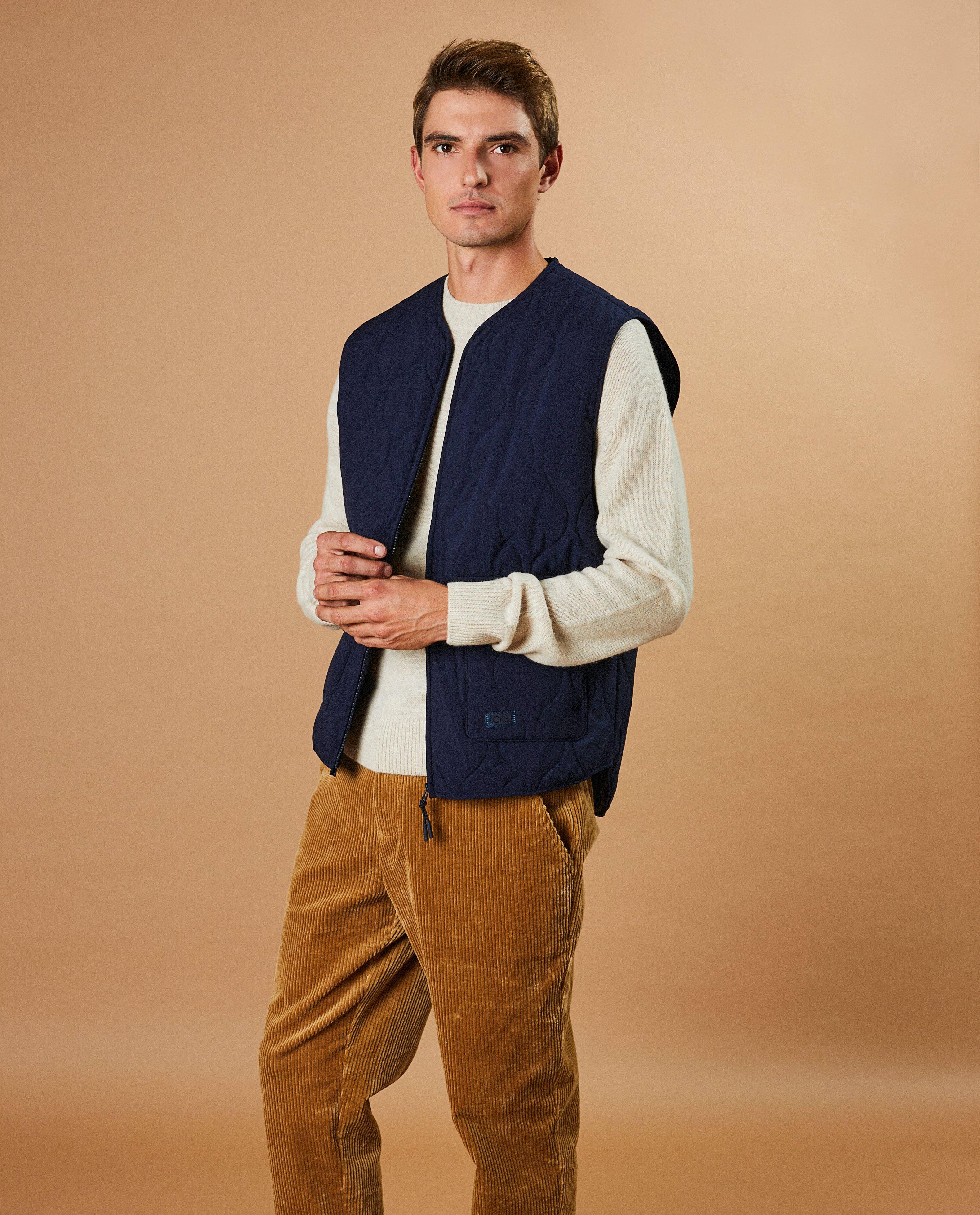 Cardigan - Bodywarmer met quilted patroon