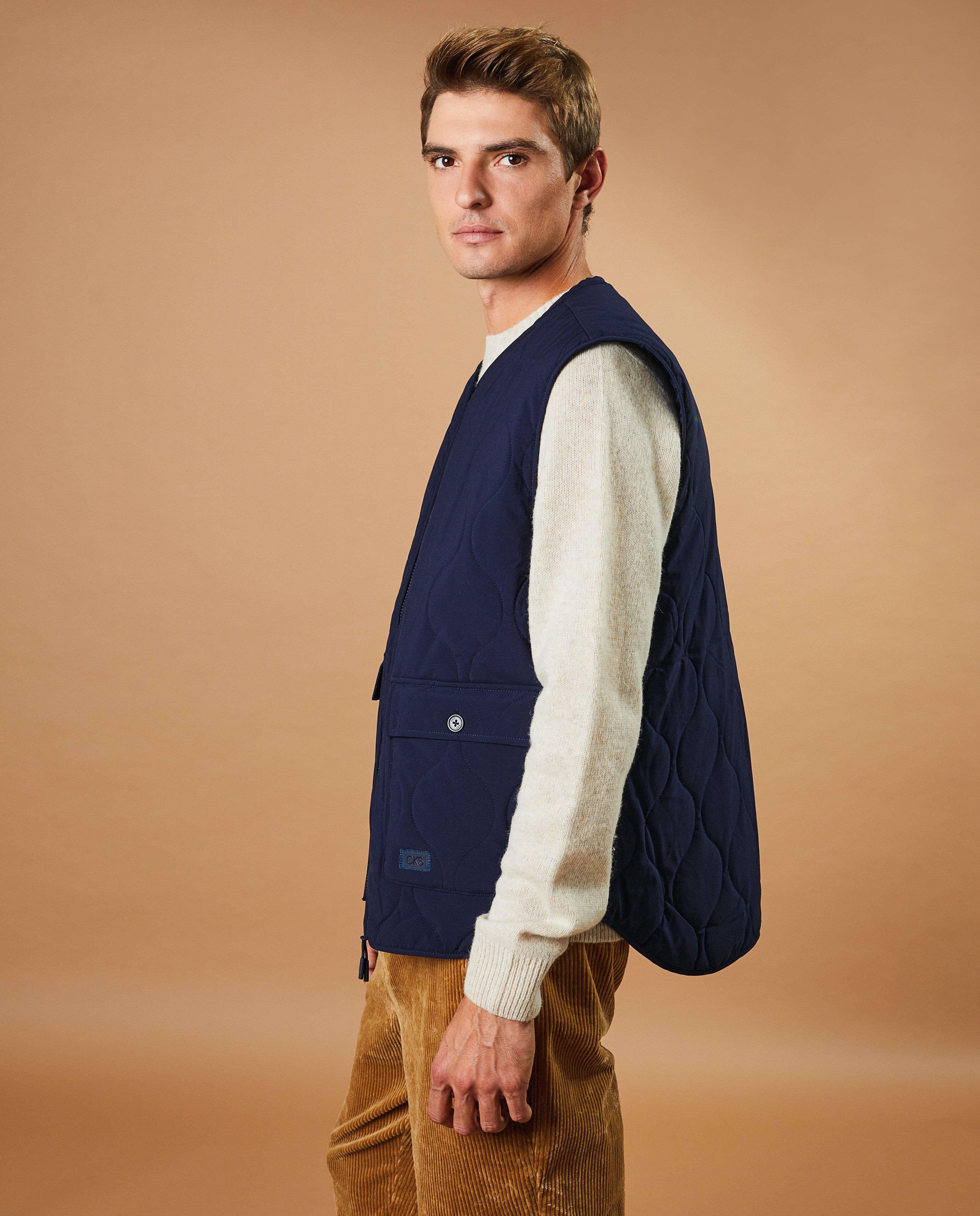 Cardigan - Bodywarmer met quilted patroon