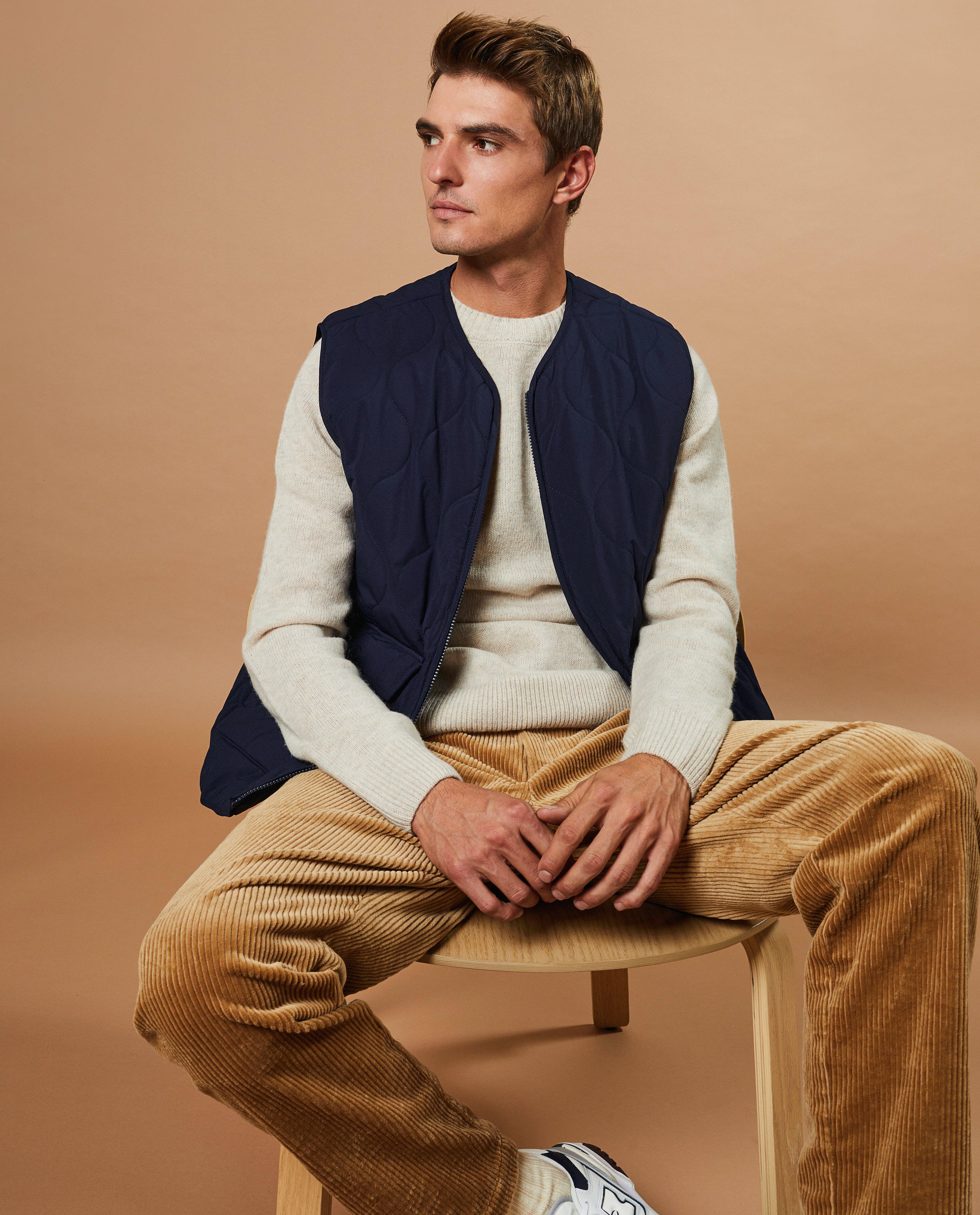 Cardigan - Bodywarmer met quilted patroon