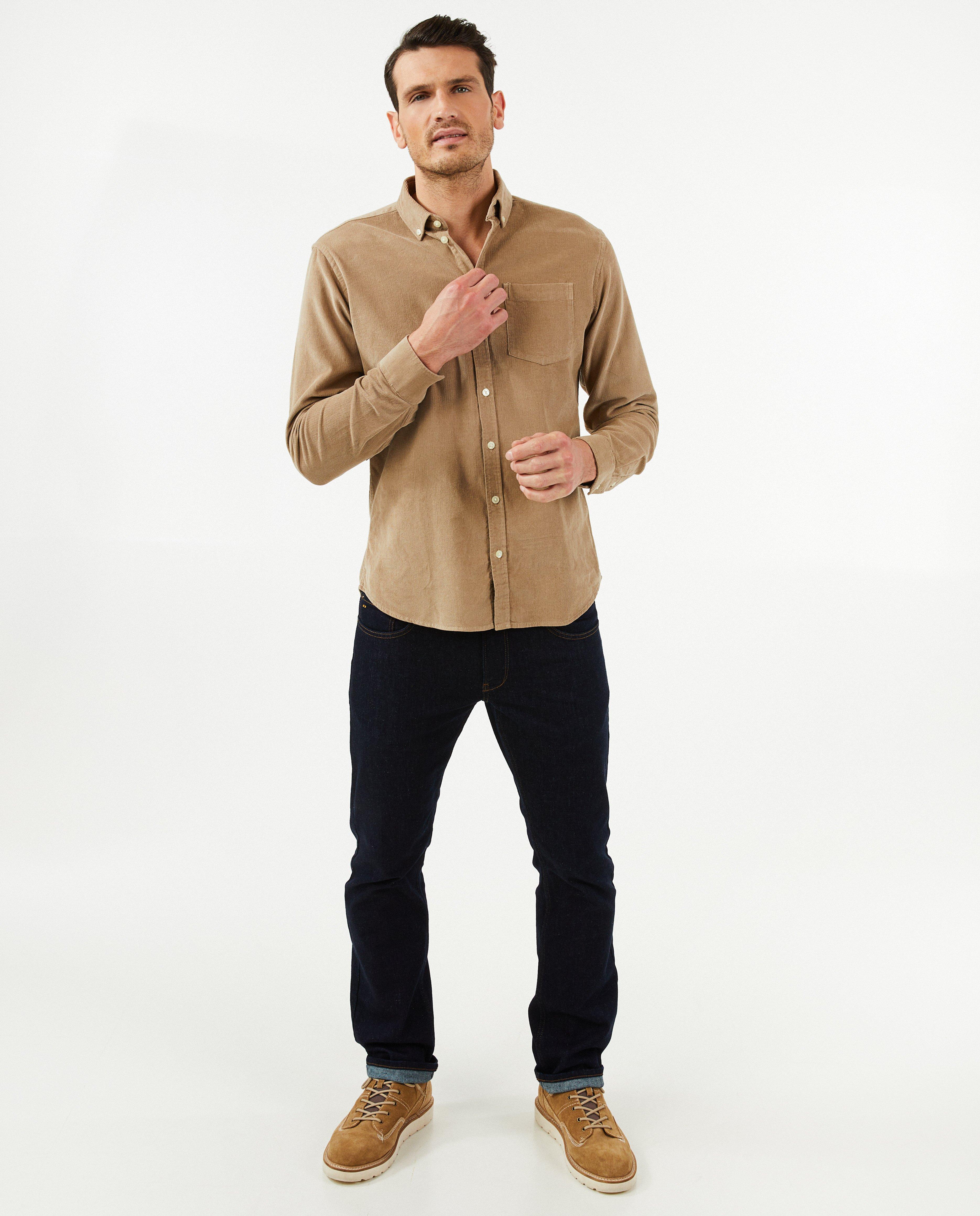 Chemise brune en velours côtelé - null - League Danois