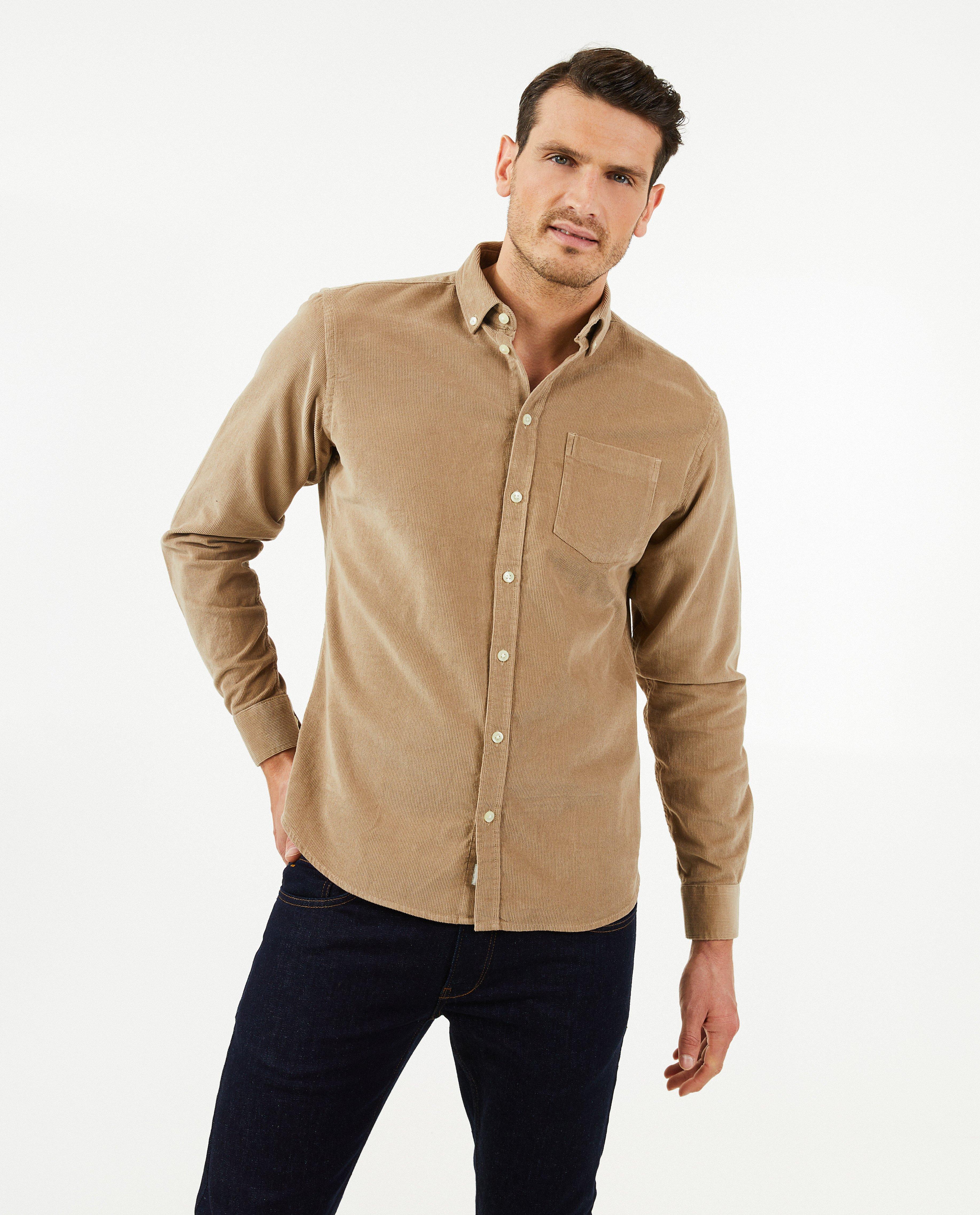 Chemises - Chemise brune en velours côtelé