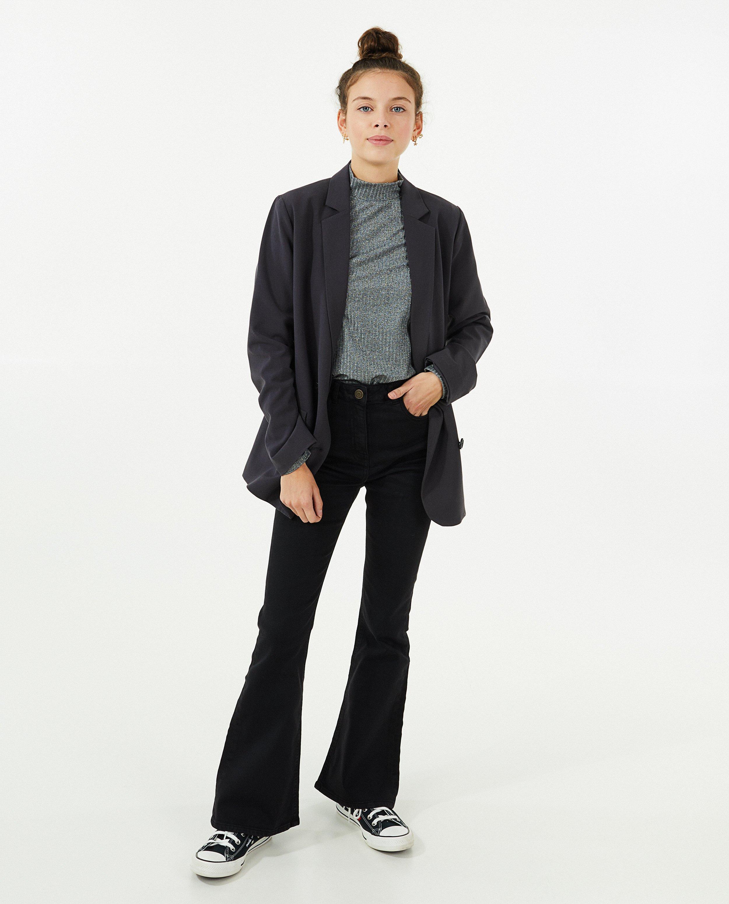 Donkergrijze blazer, straight fit - null - Groggy