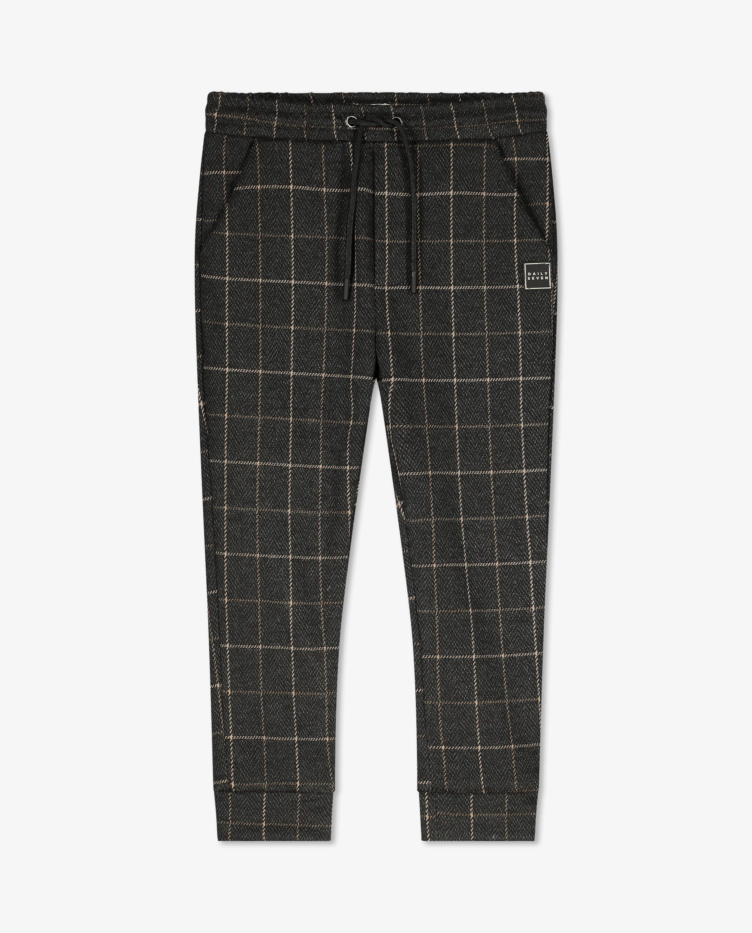Jogger brun foncé à carreaux - null - Daily 7