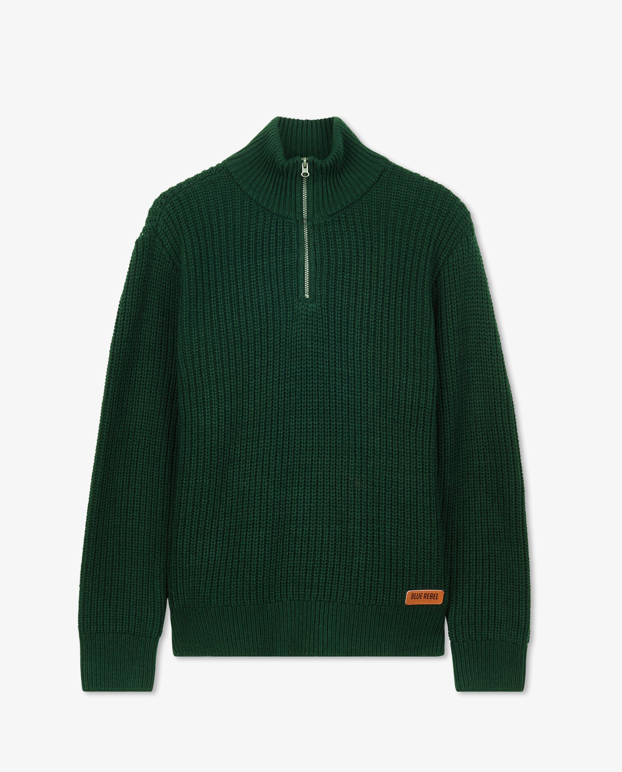 Groene coltrui met rits - null - Blue Rebel