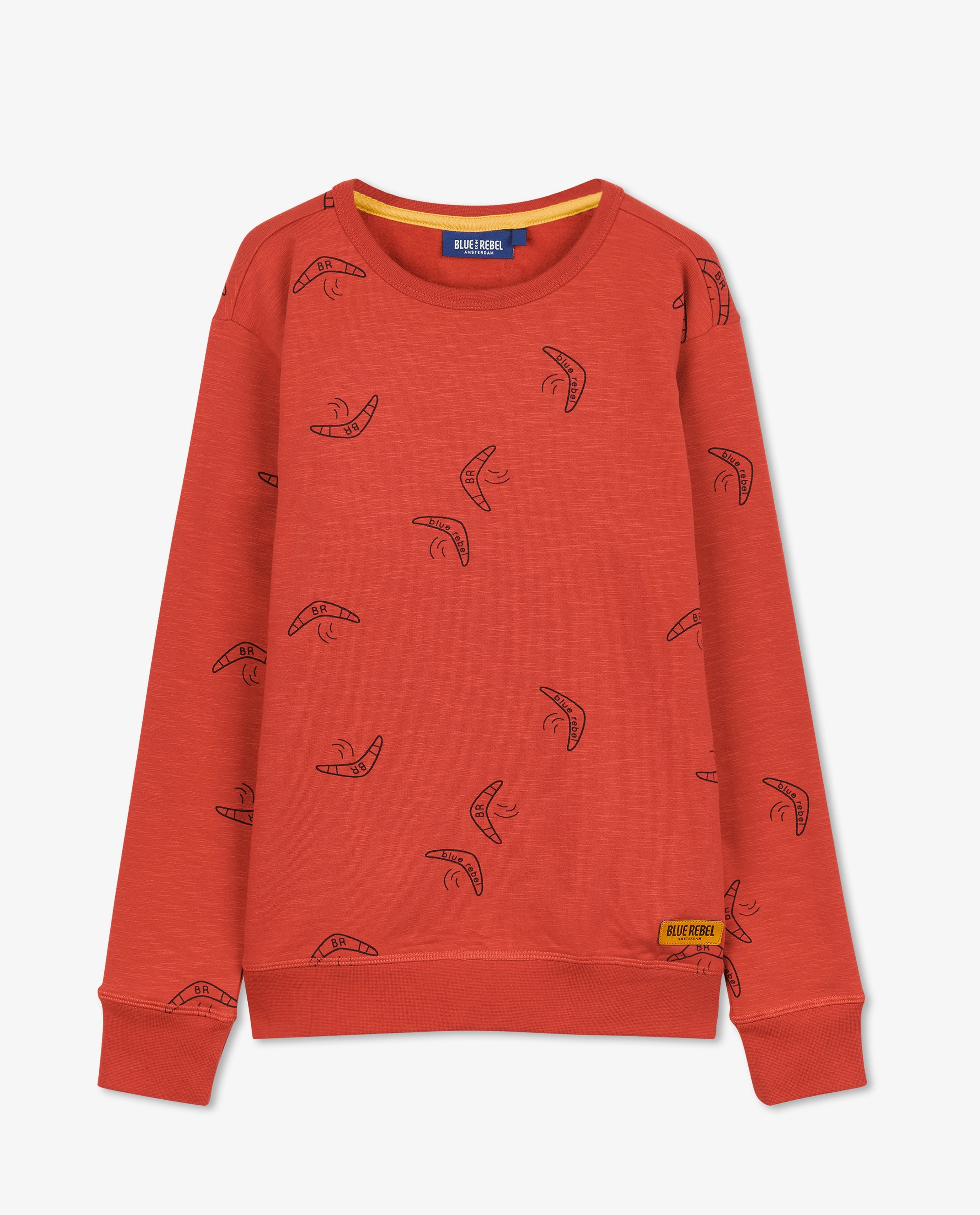Rode sweater met print - null - Blue Rebel