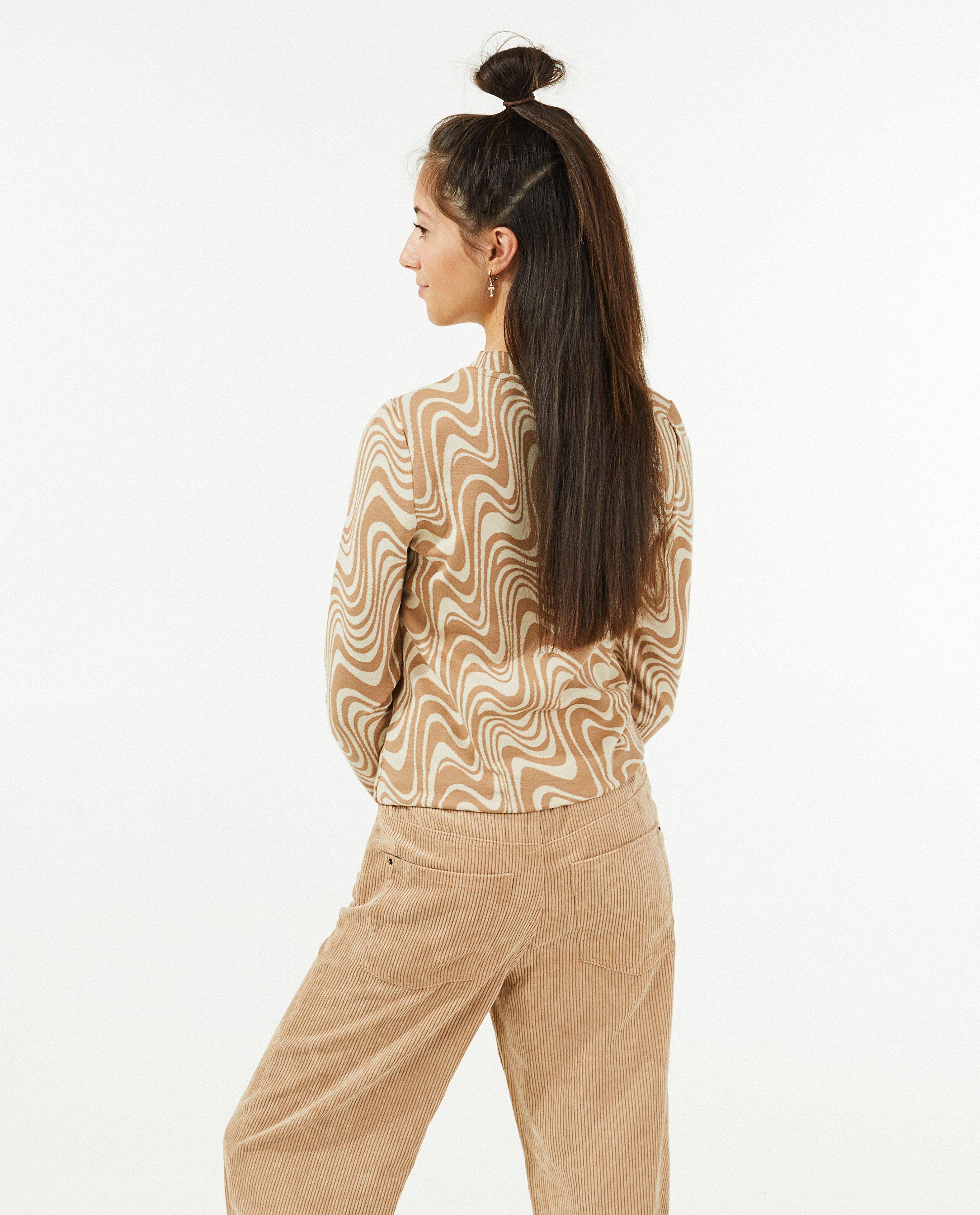 Sweaters - Bruine sweater met print