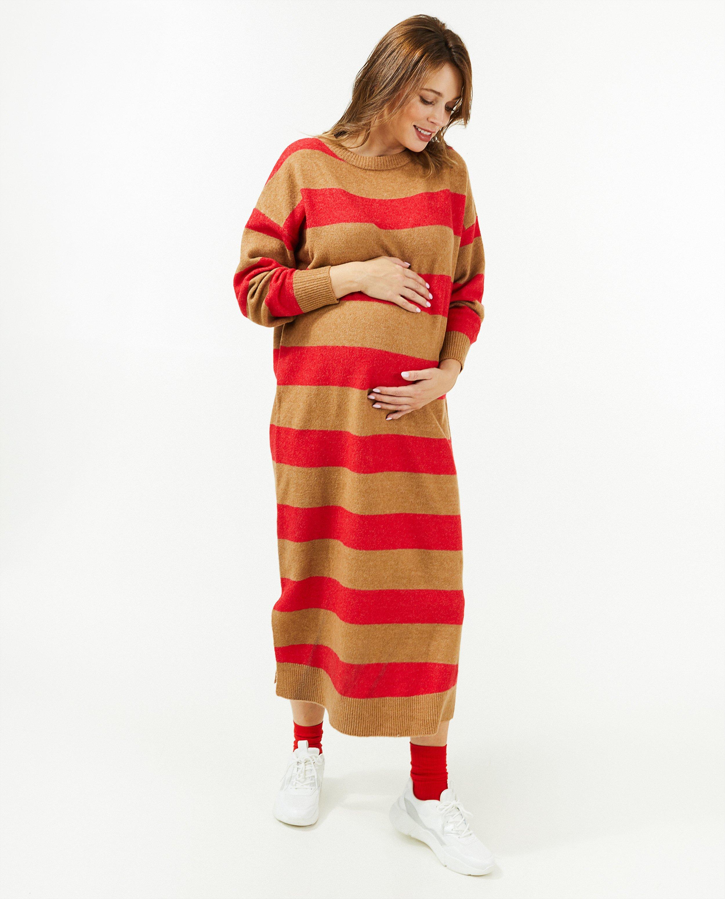 Robes - Robe en tricot à rayures