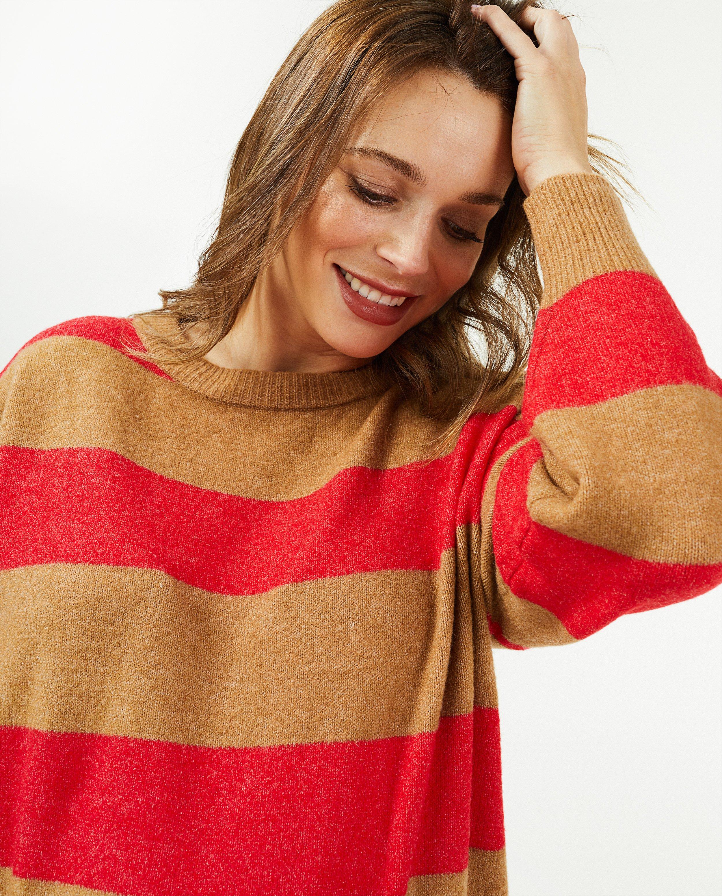 Robes - Robe en tricot à rayures