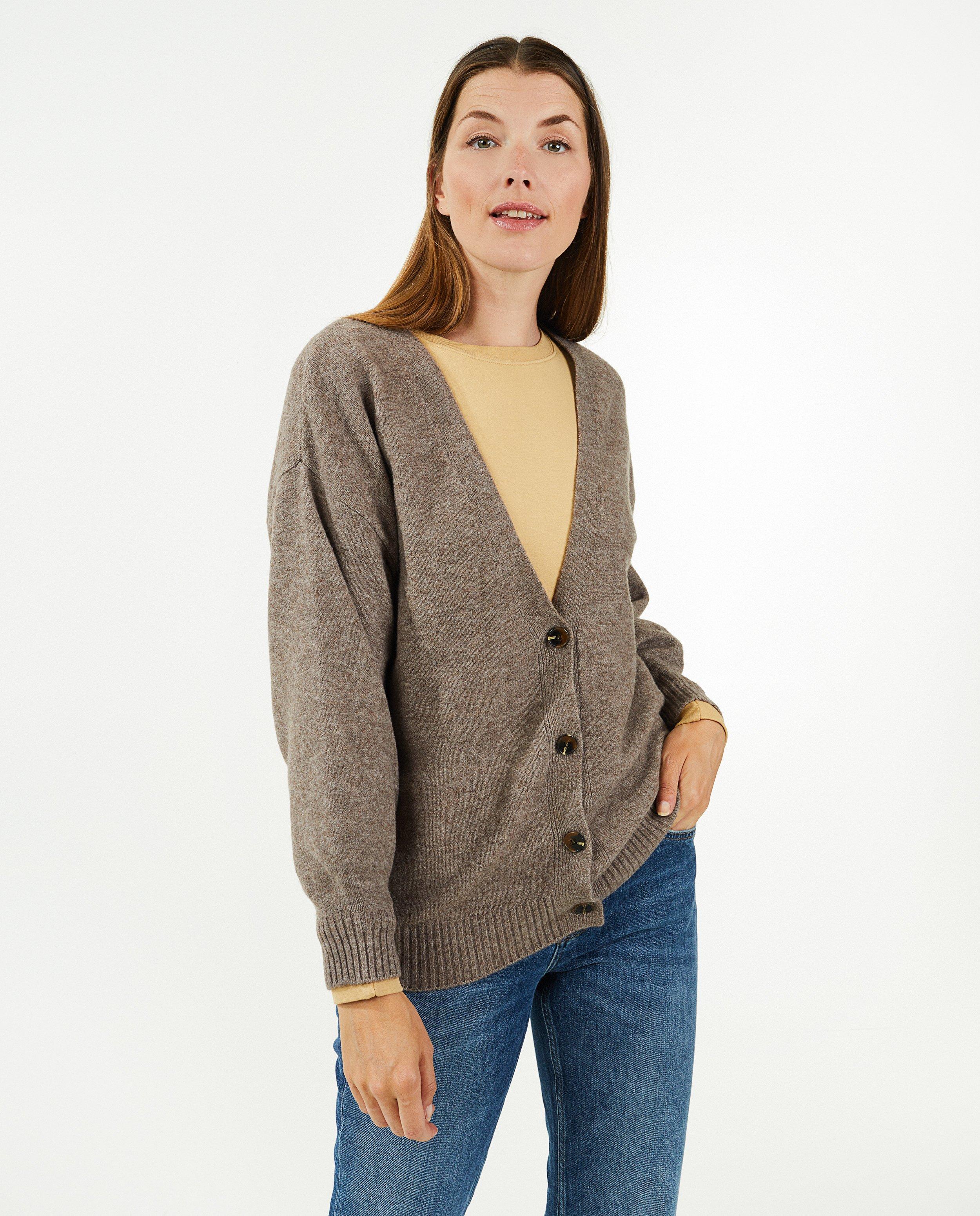 Cardigans - Cardigan en tricot, coupe mi-longue