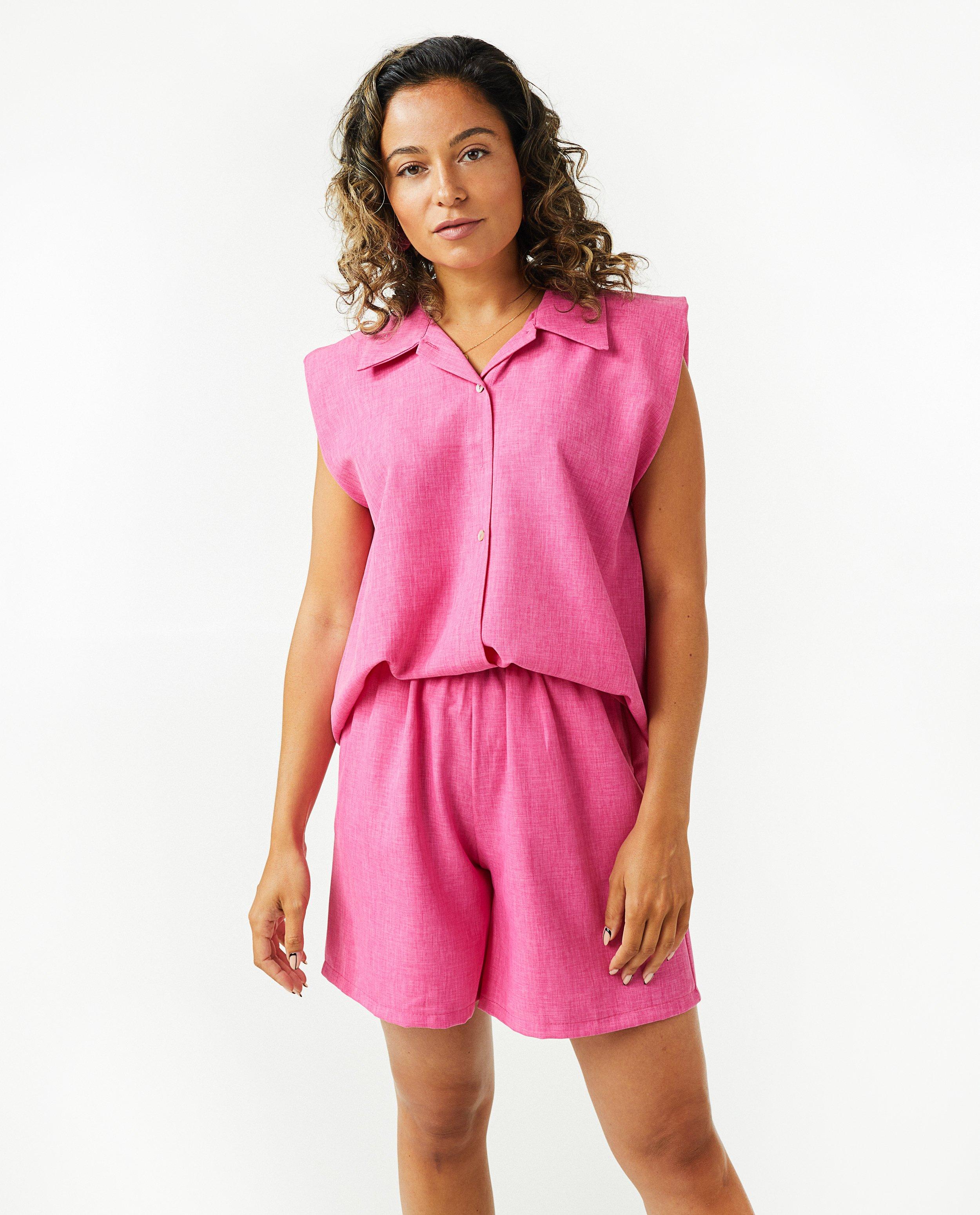 Chemises - Chemisier rose boutonné