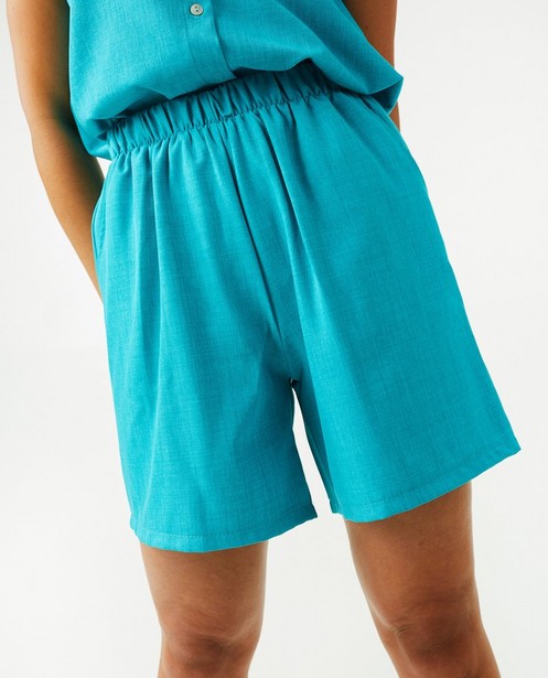 Shorts - Short turquoise avec des poches sans rabat