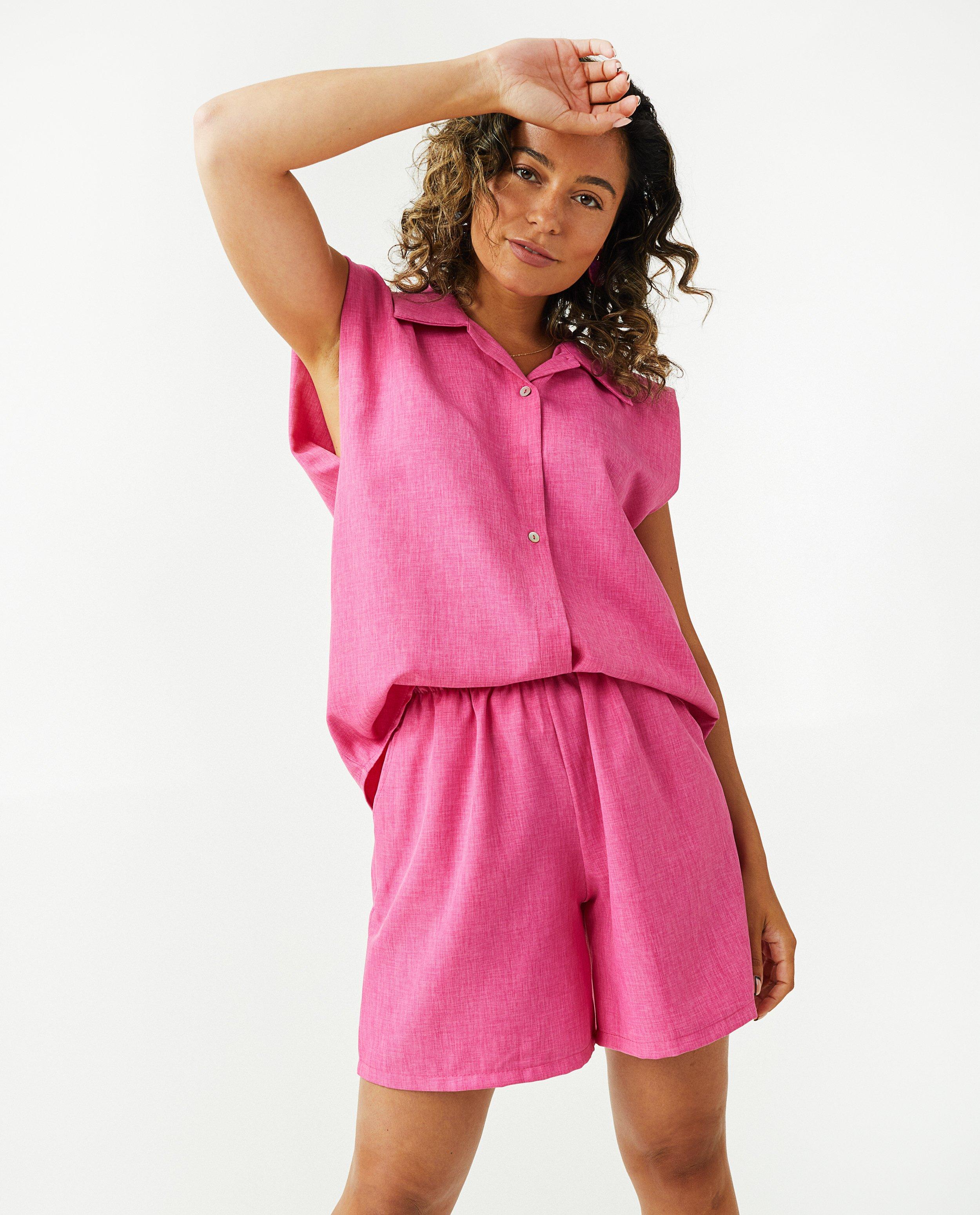 Shorten - Turquoise short met insteekzakken
