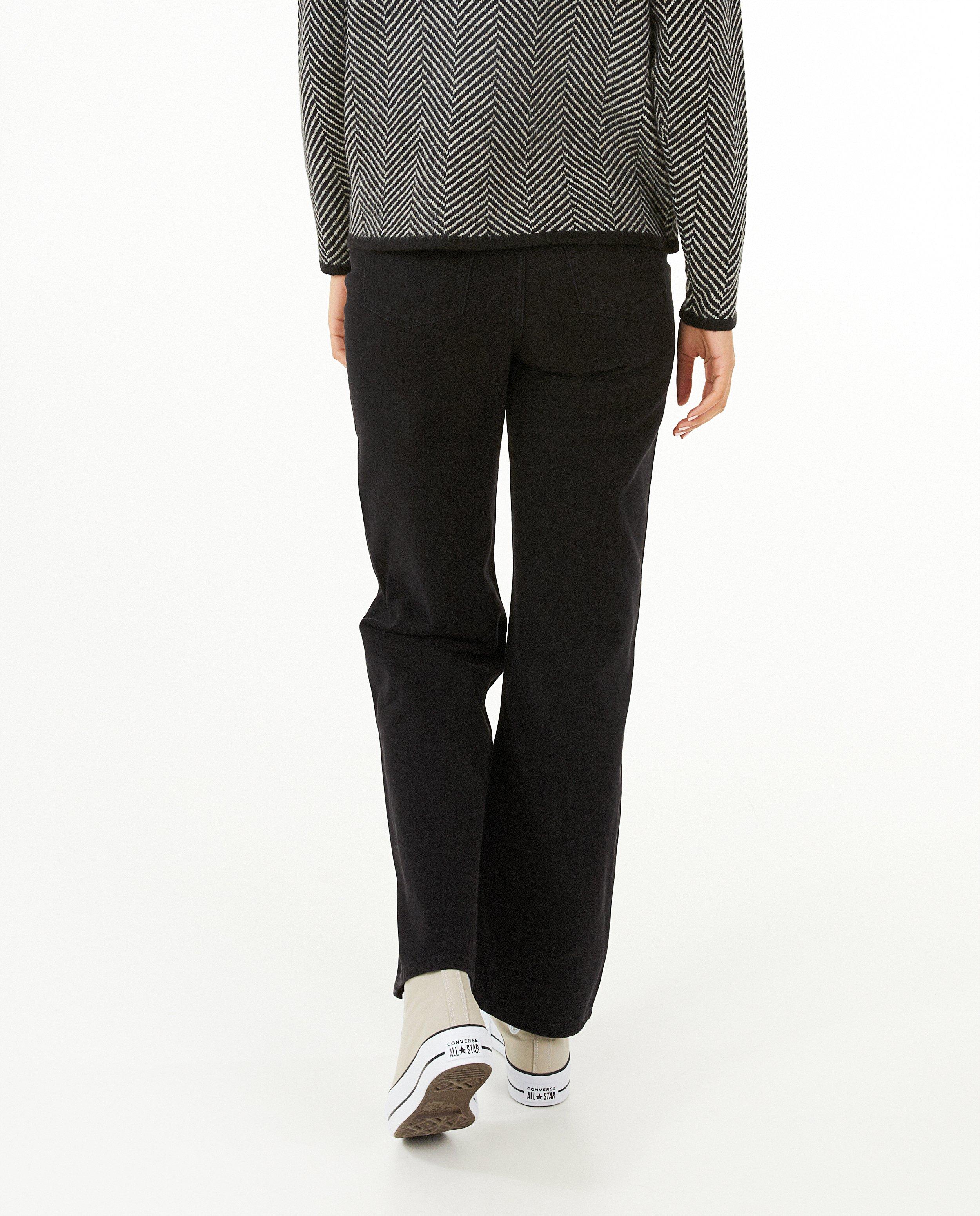 Pantalons - Jeans noir, coupe à jambes larges