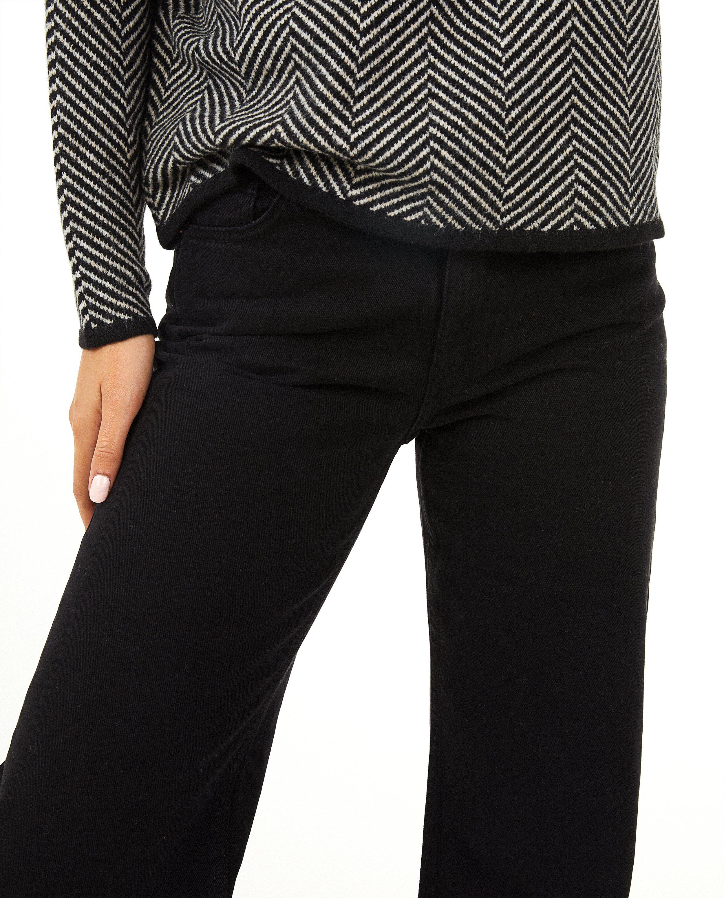 Pantalons - Jeans noir, coupe à jambes larges