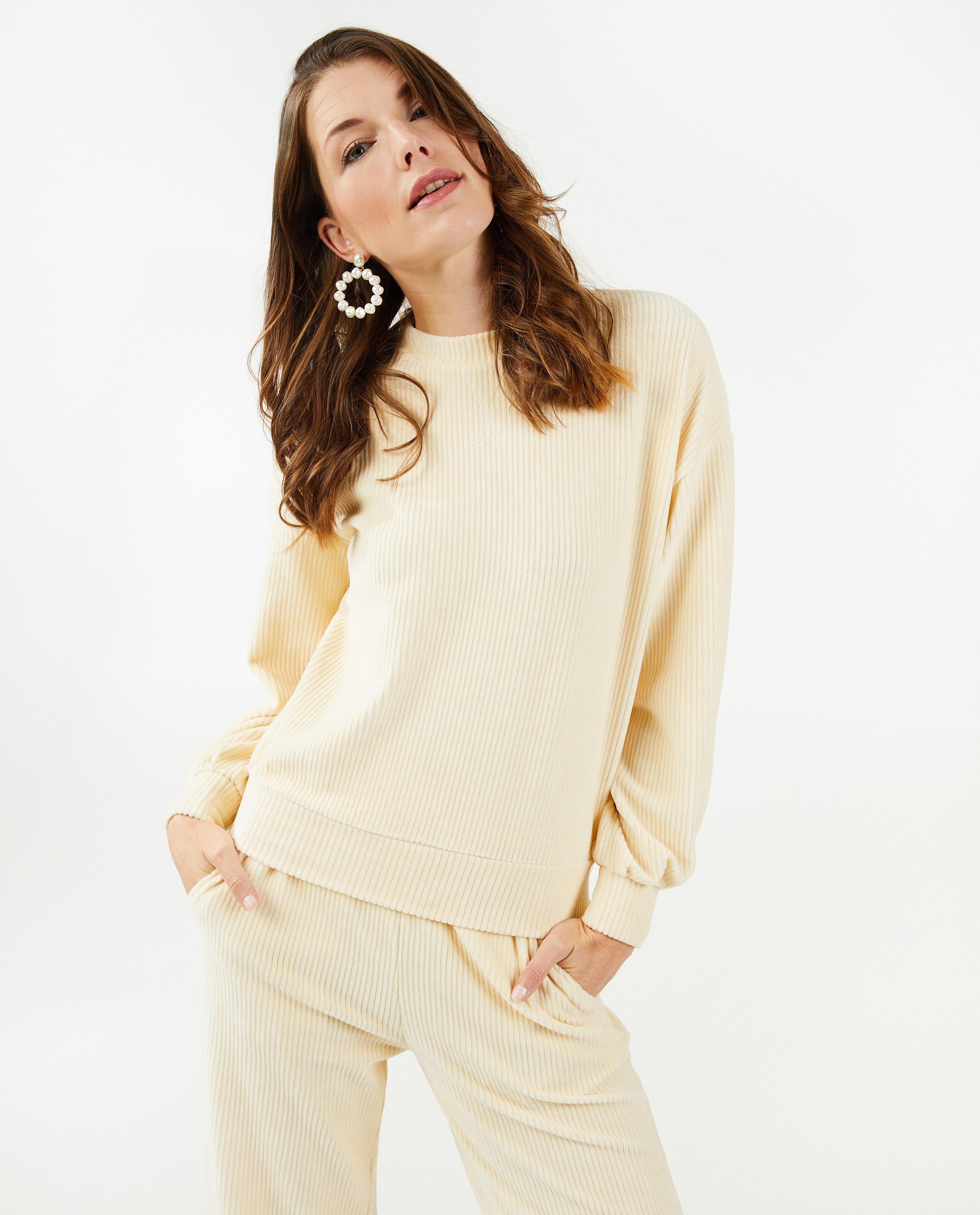 Sweaters - Sweater van ribfluweel