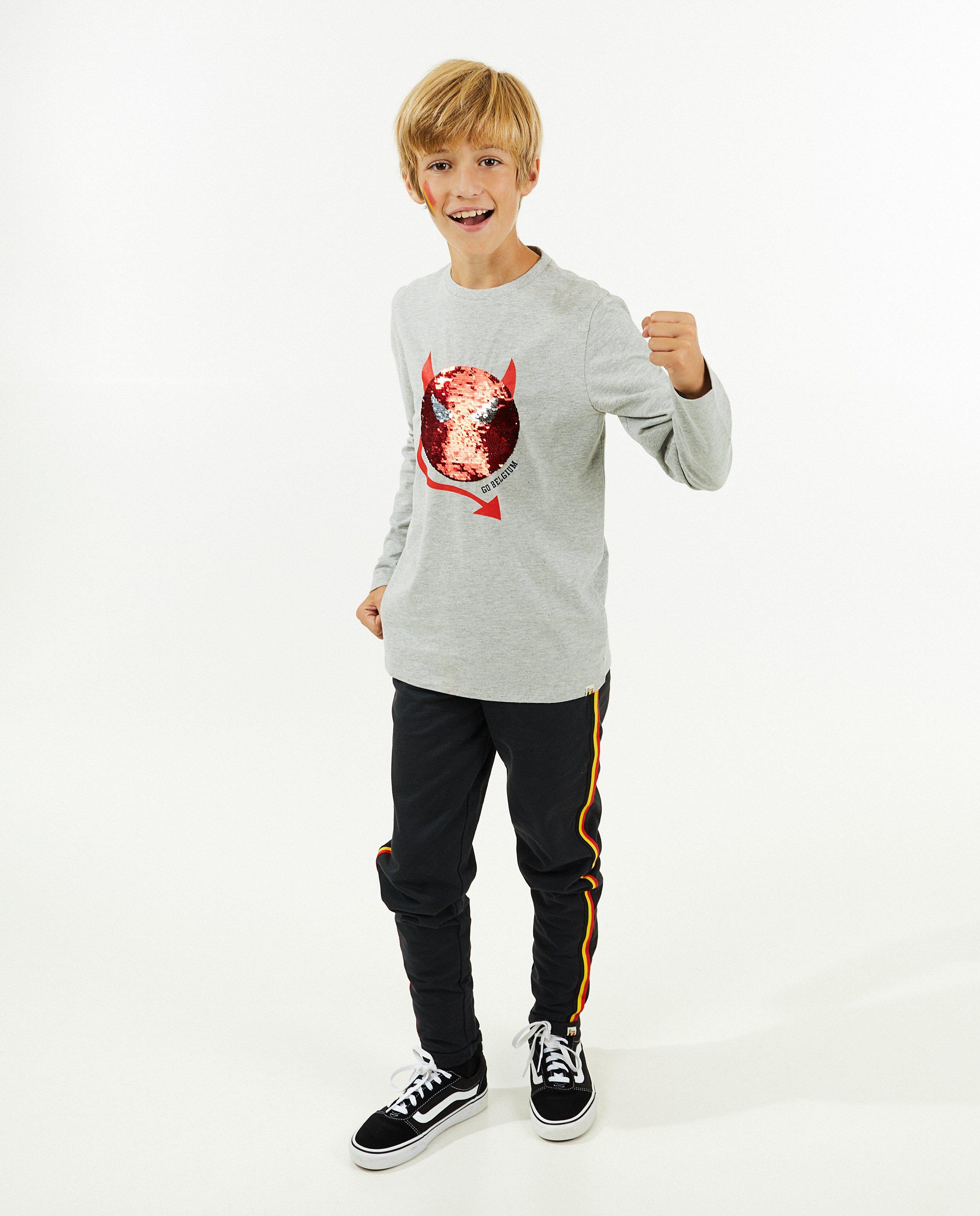 T-shirt à manches longues à imprimé orné de paillettes, 7-14 ans - null - Familystories
