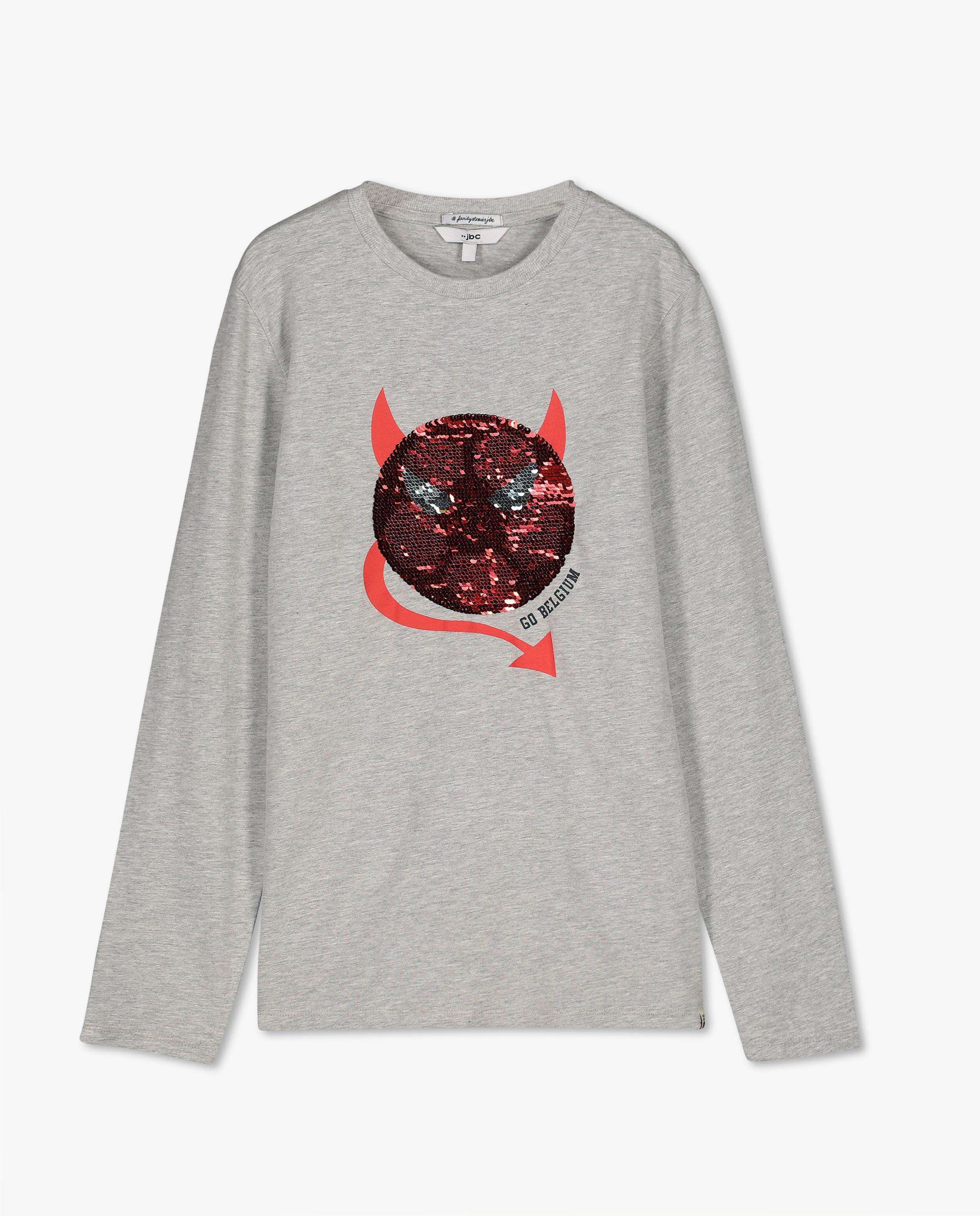 T-shirts - Longsleeve met paillettenprint, 7-14 jaar