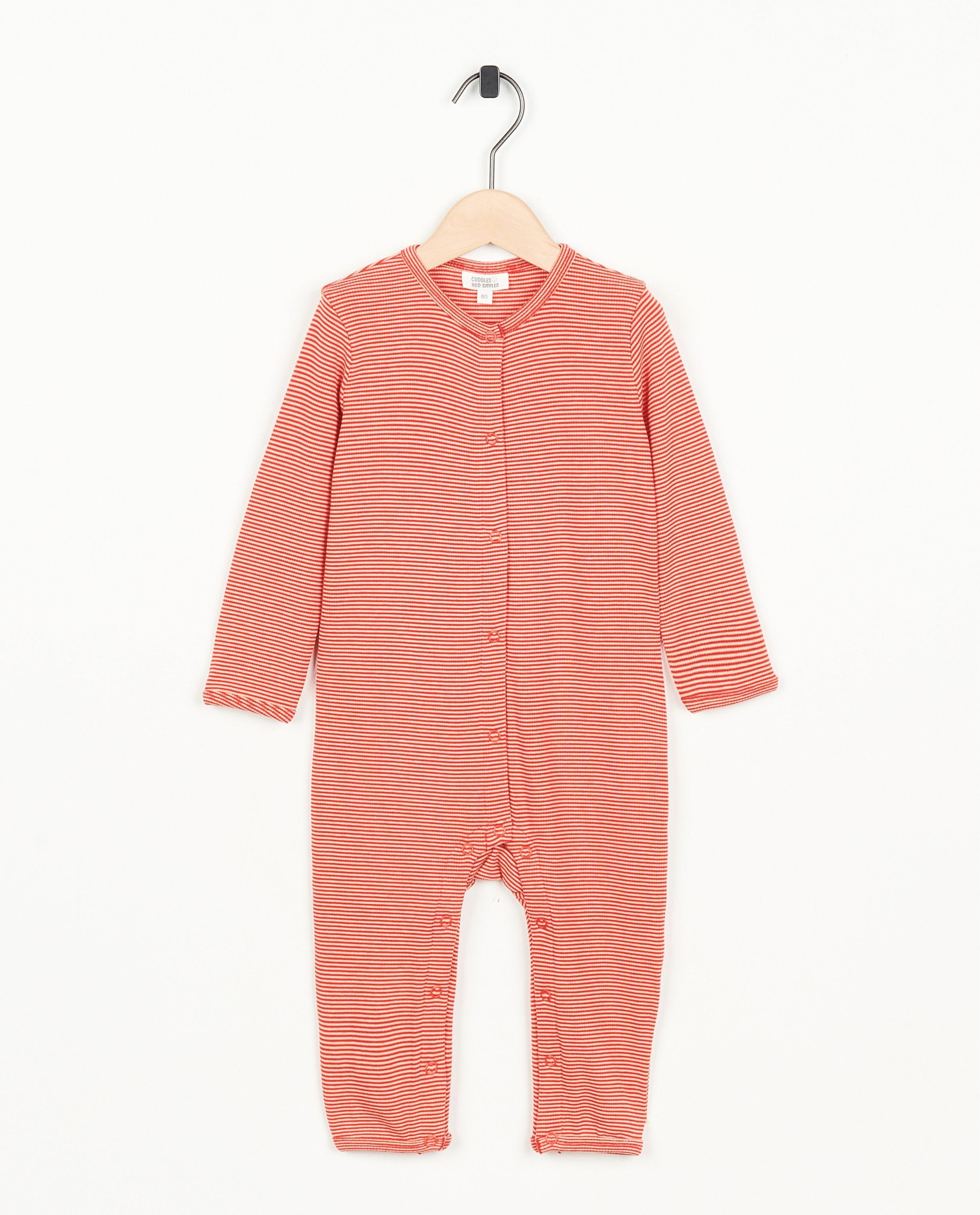 Pyjama ray&eacute; - D&eacute;tails du produit - rouge - image num&eacute;ro 1
