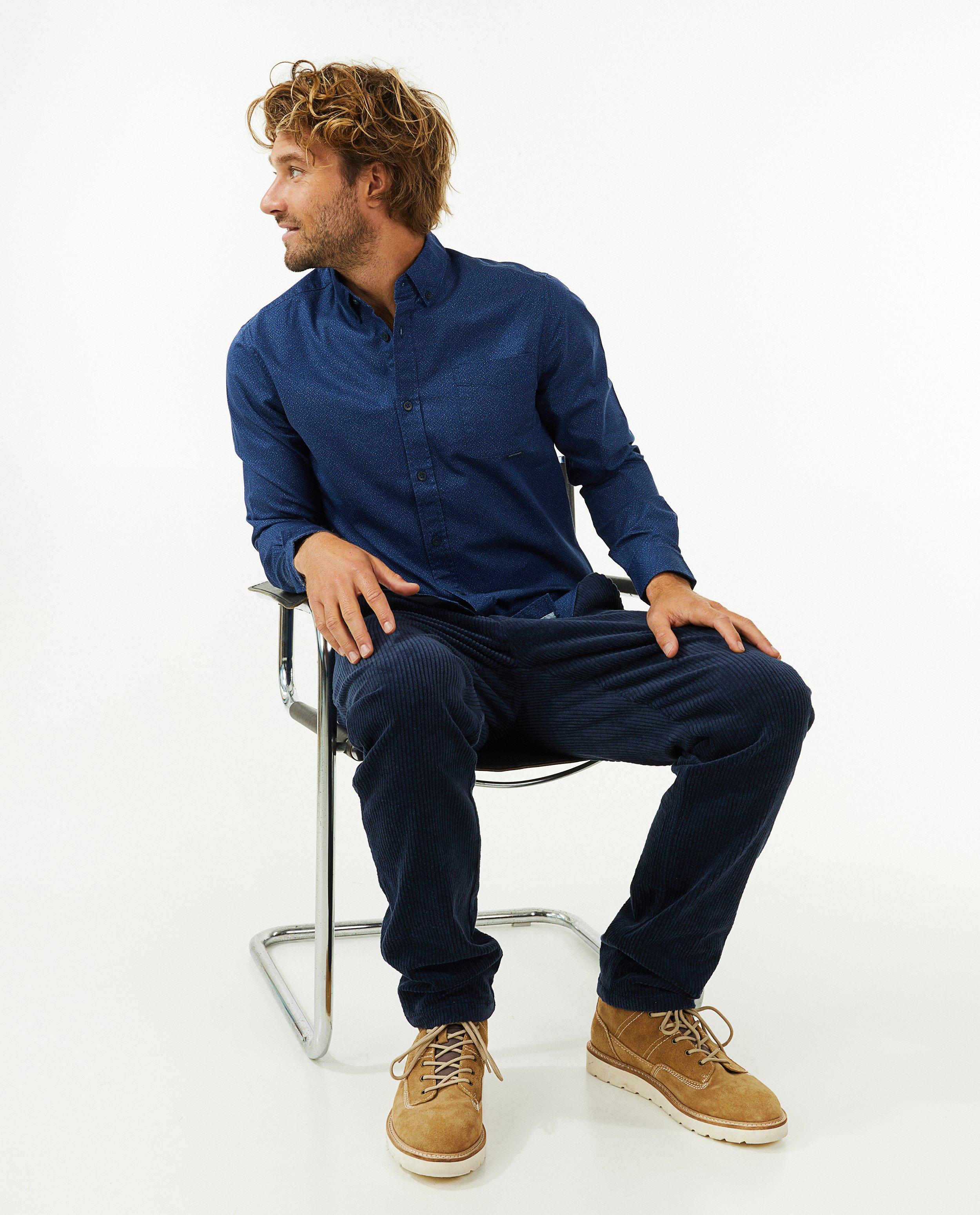 Chemises - Chemise bleue à micro-imprimé