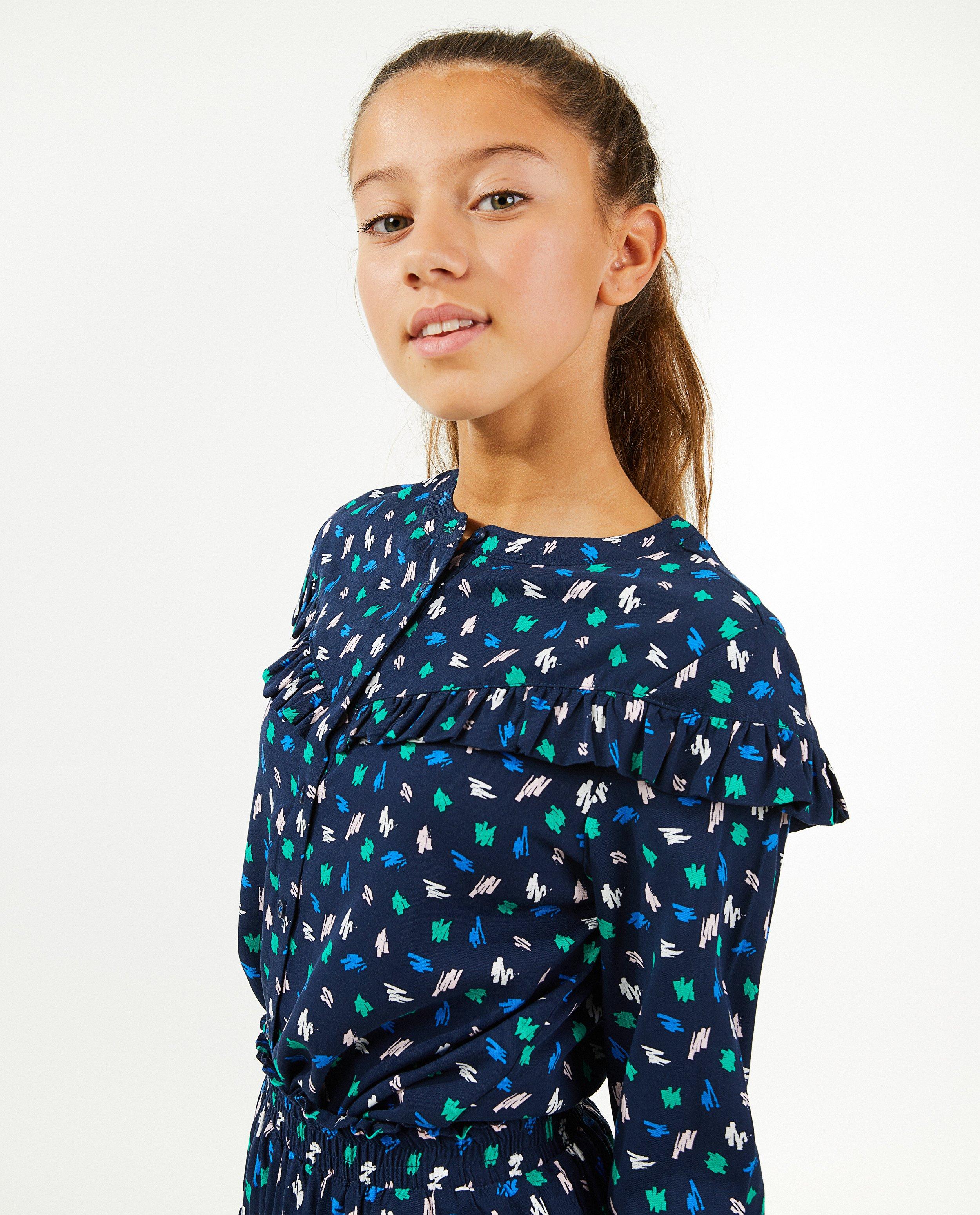 Chemises - Blouse bleue à imprimé