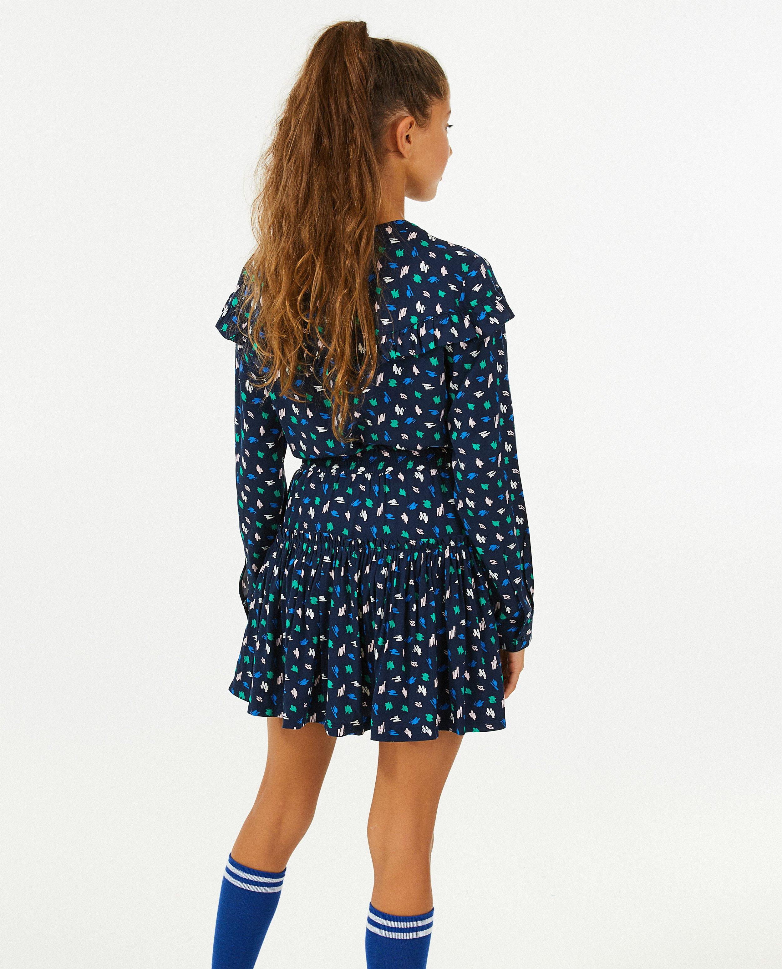 Hemden - Blauwe blouse met print