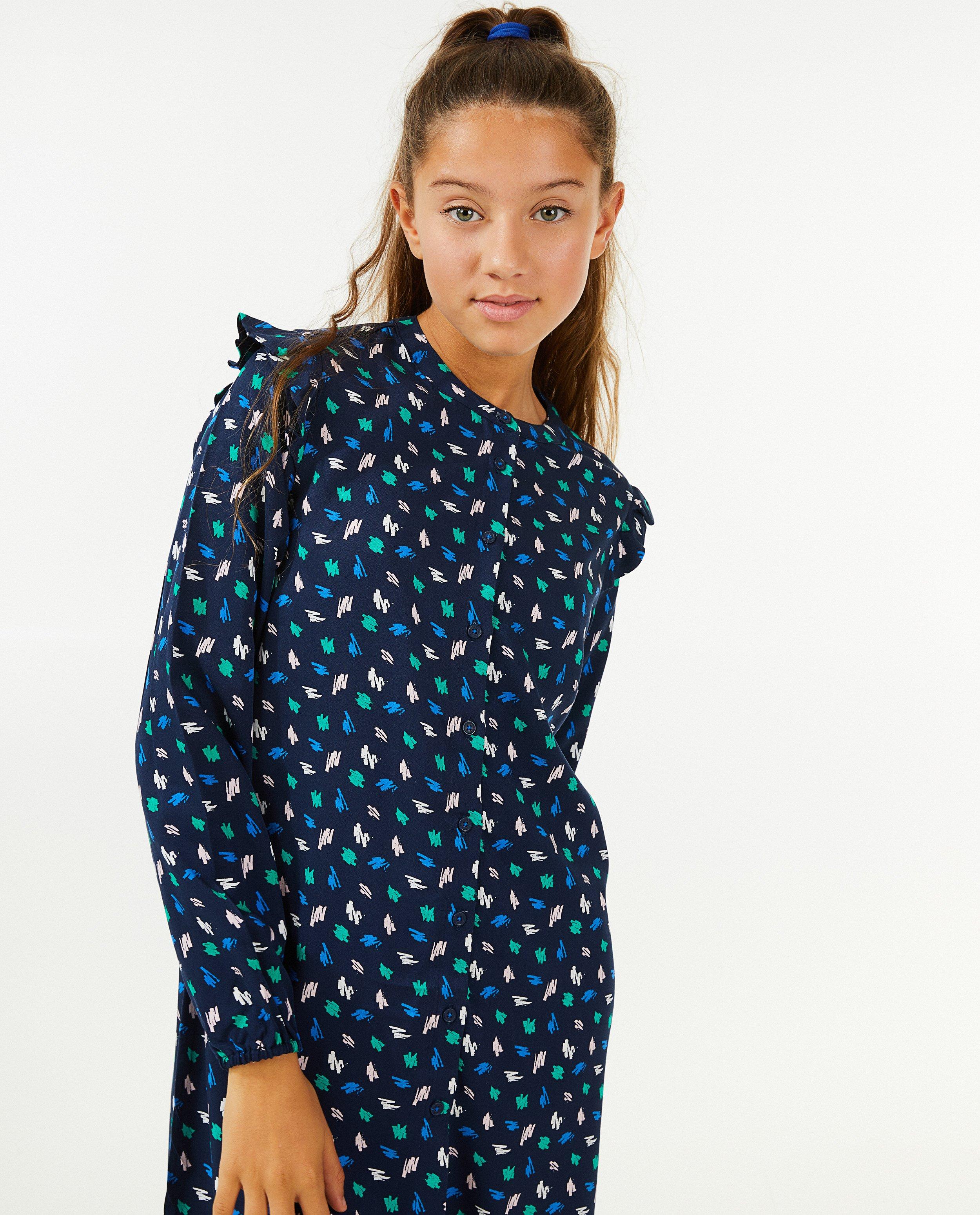 Robes - Robe bleue à imprimé