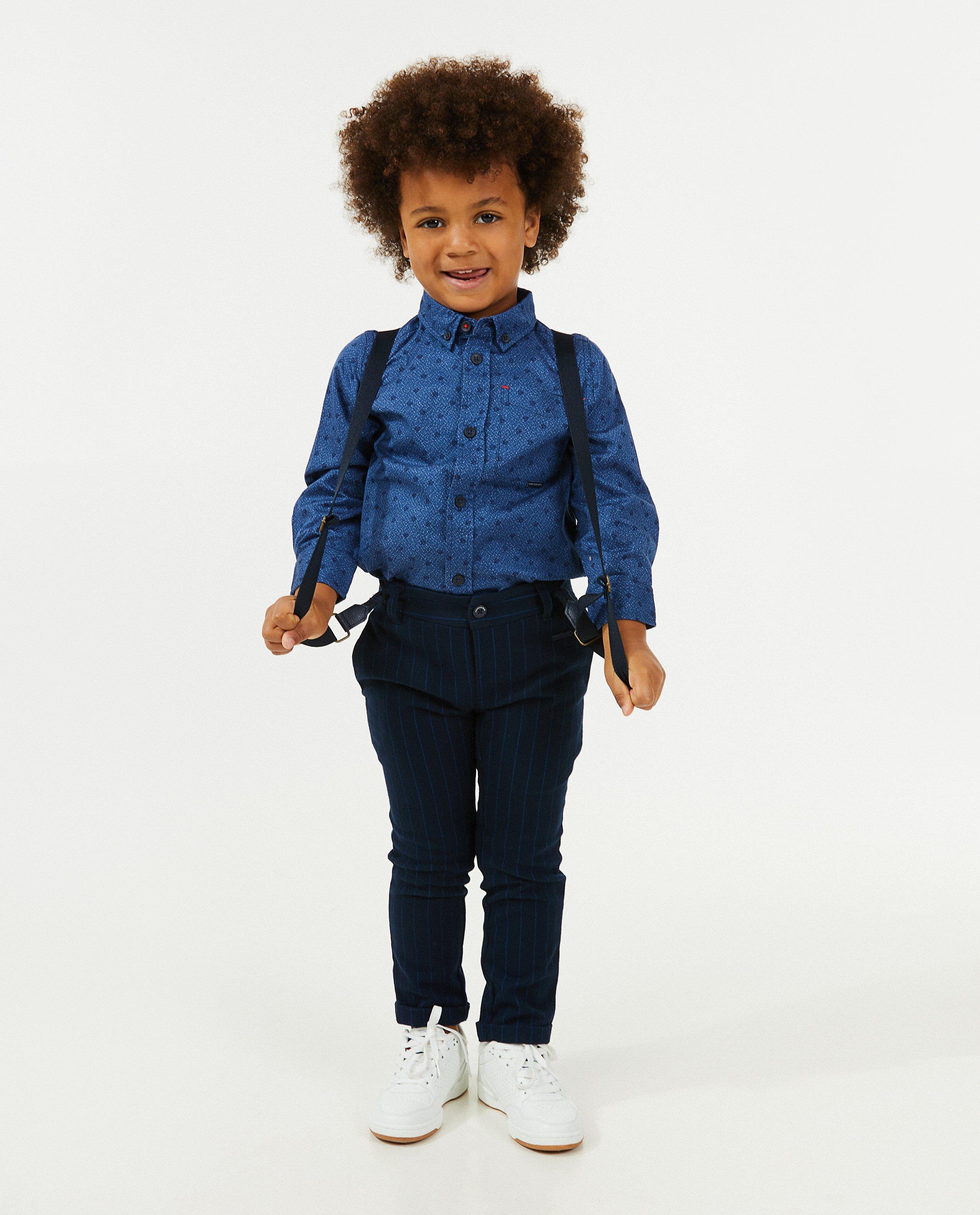 Blauw hemd met print - null - Hampton Bays