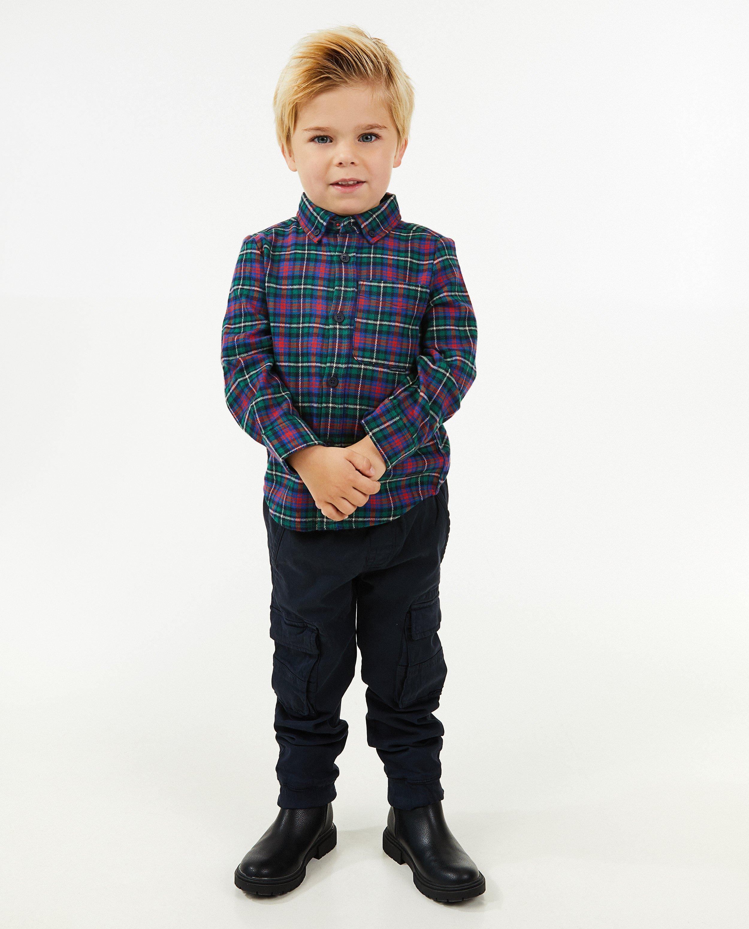 blauw hemd met ruiten - null - Hampton Bays