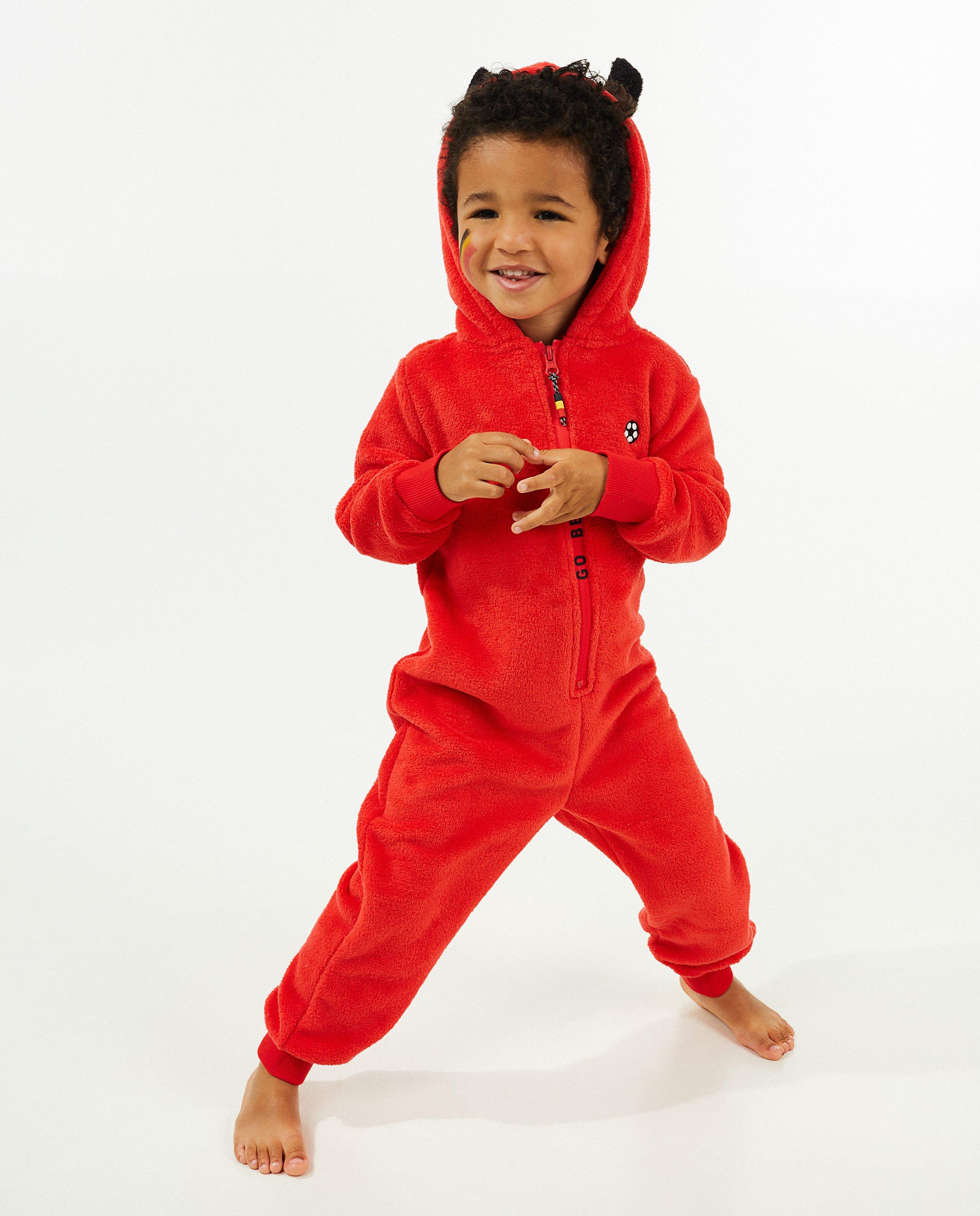 Nachtkleding - Rode onesie, 2-7 jaar