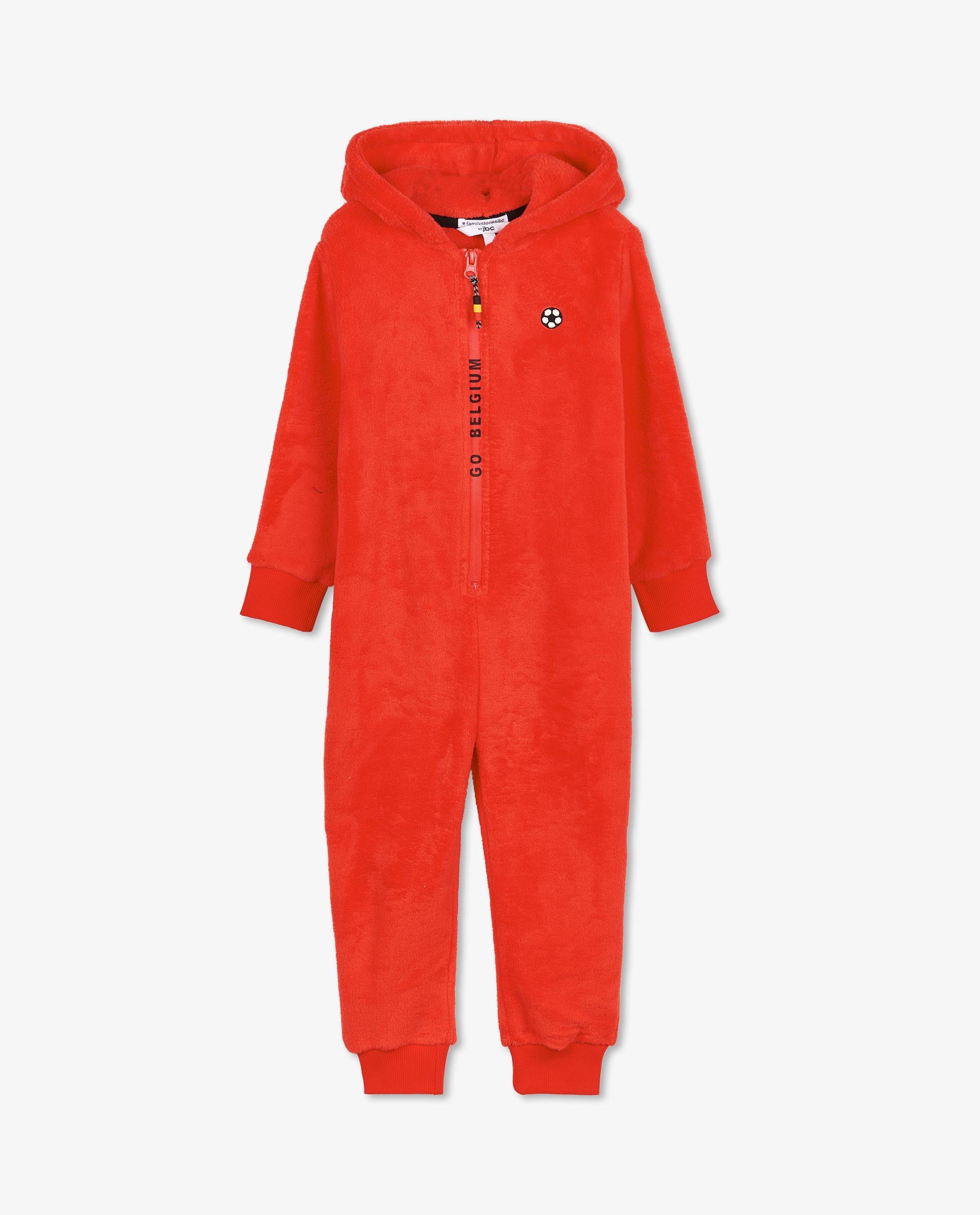 Nachtkleding - Rode onesie, 2-7 jaar