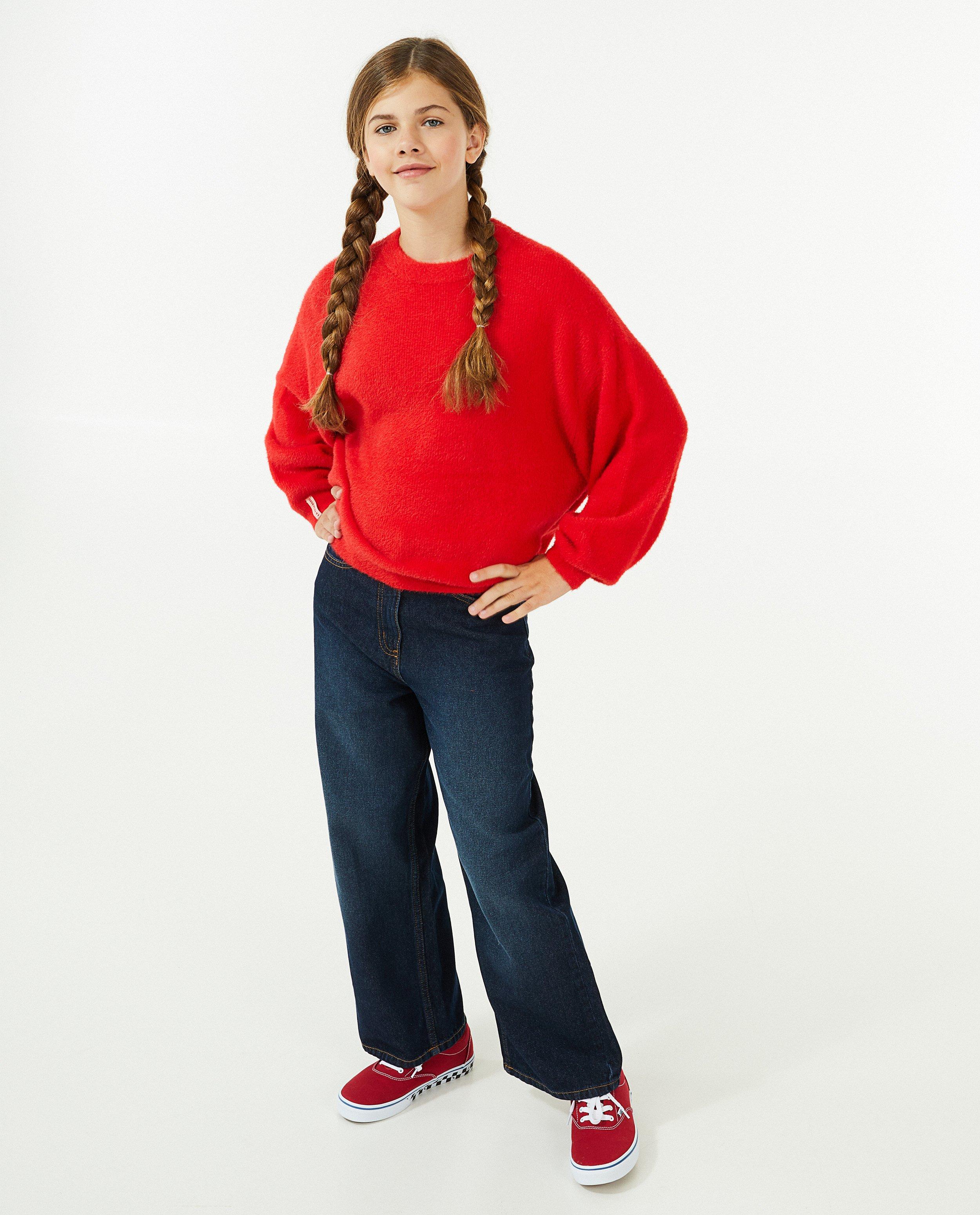 Pull rouge en fils duveteux - null - Fish & Chips