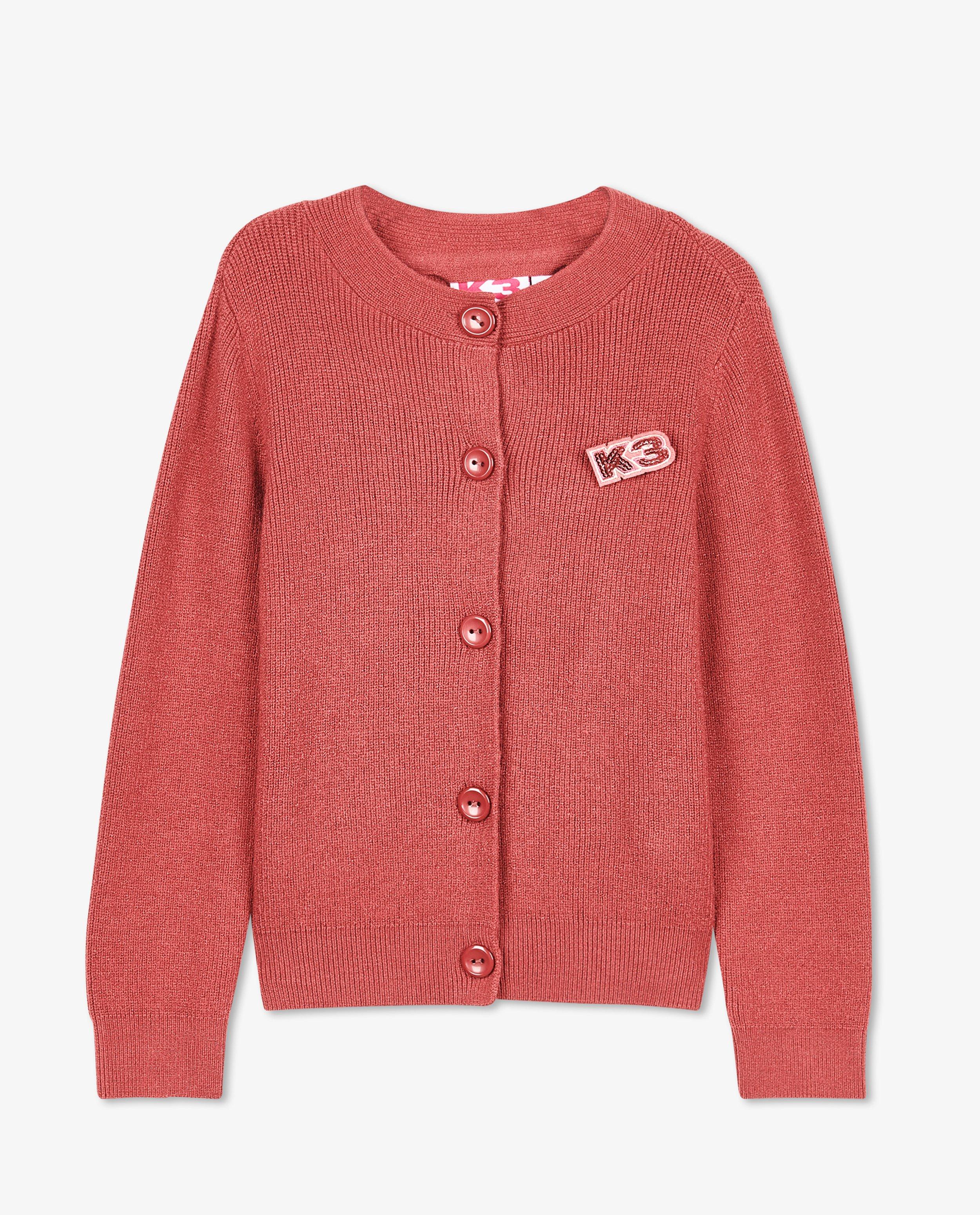 Cardigans - Cardigan rose avec une broche