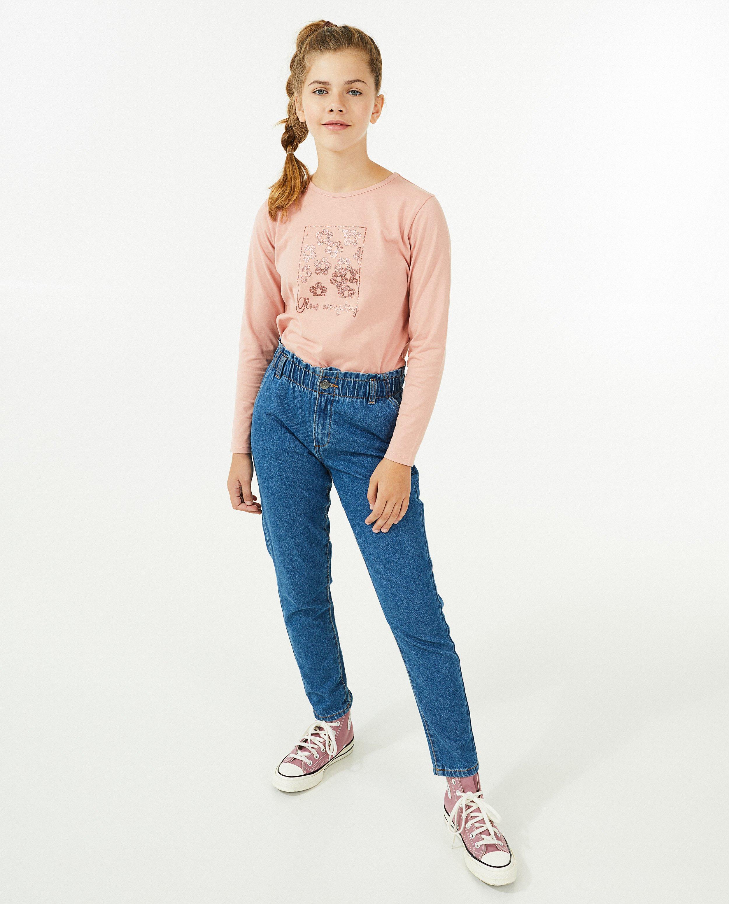 T-shirt à manches longues avec imprimé à paillettes - null - Besties