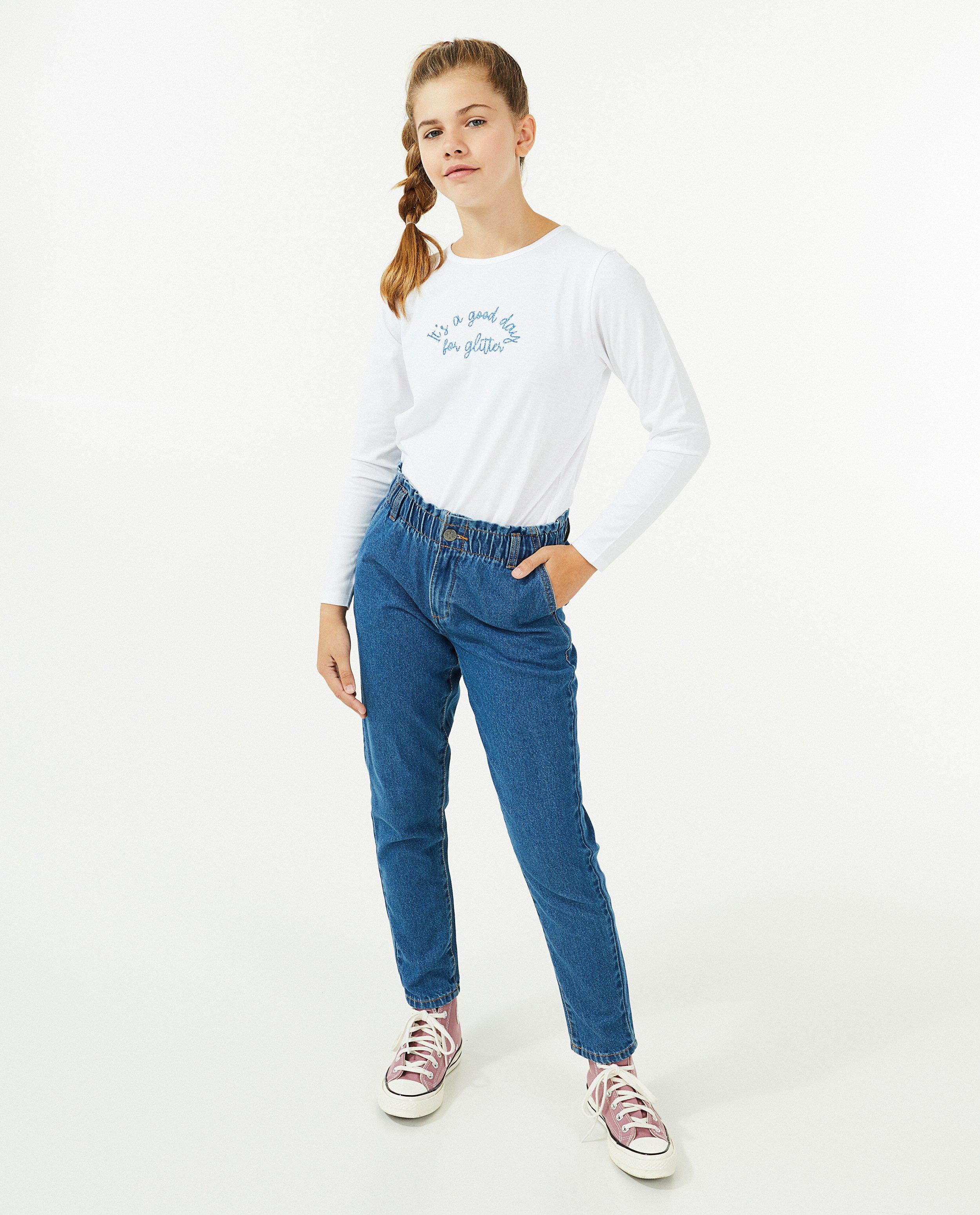 T-shirt à manches longues avec imprimé à paillettes - null - Besties