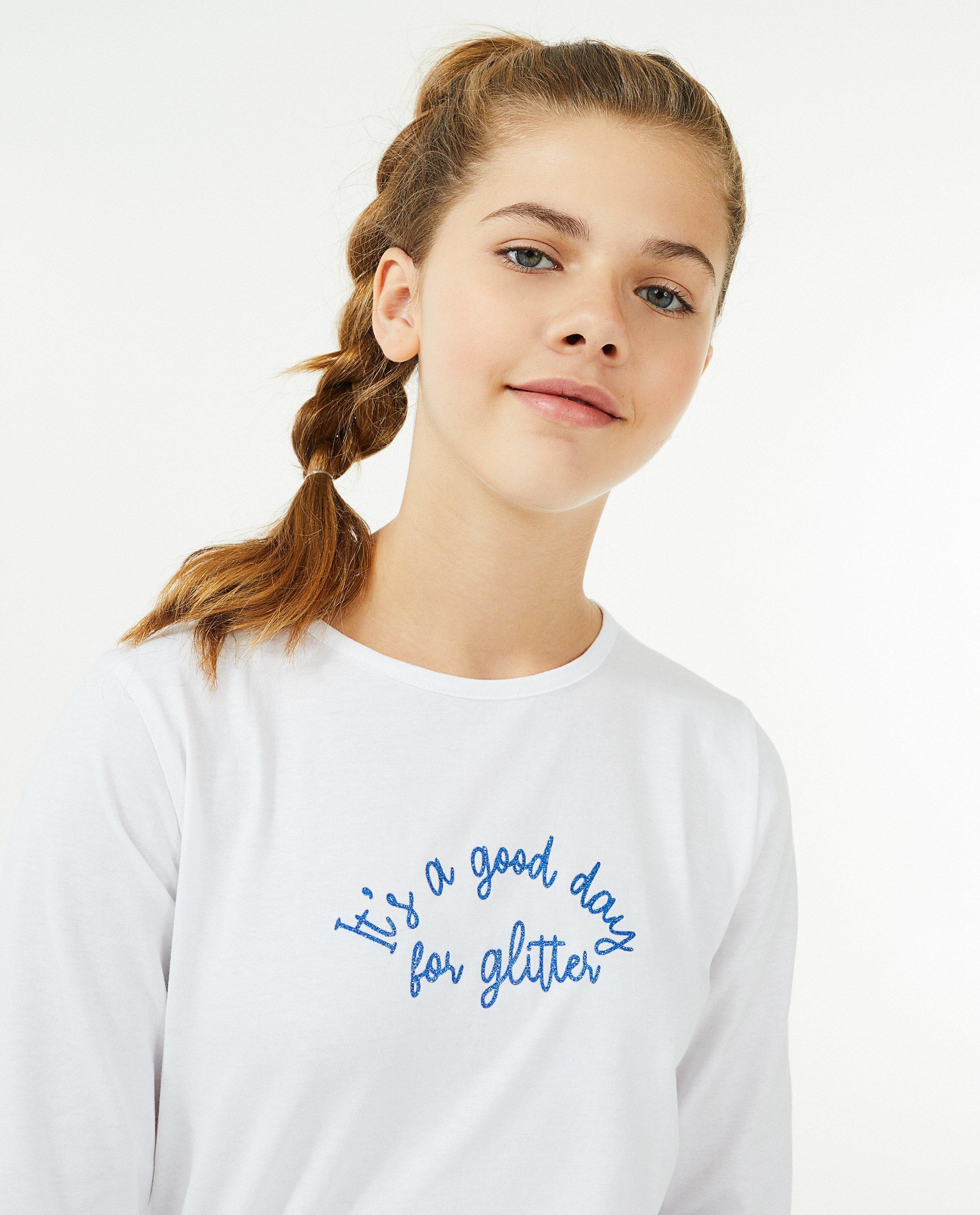 T-shirts - T-shirt à manches longues avec imprimé à paillettes