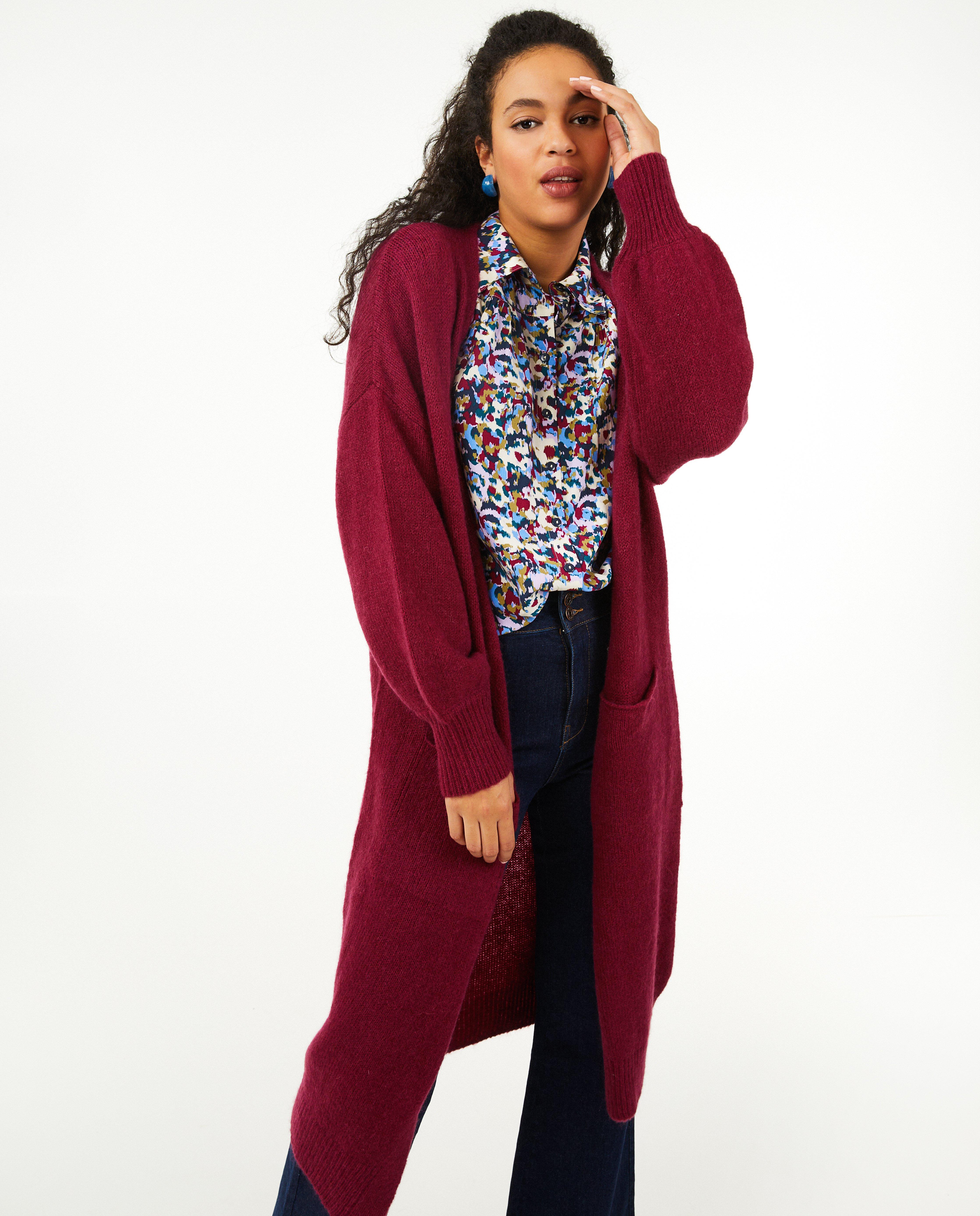 Bordeaux cardigan - Product Detail - donkerrood - afbeelding nummer 1