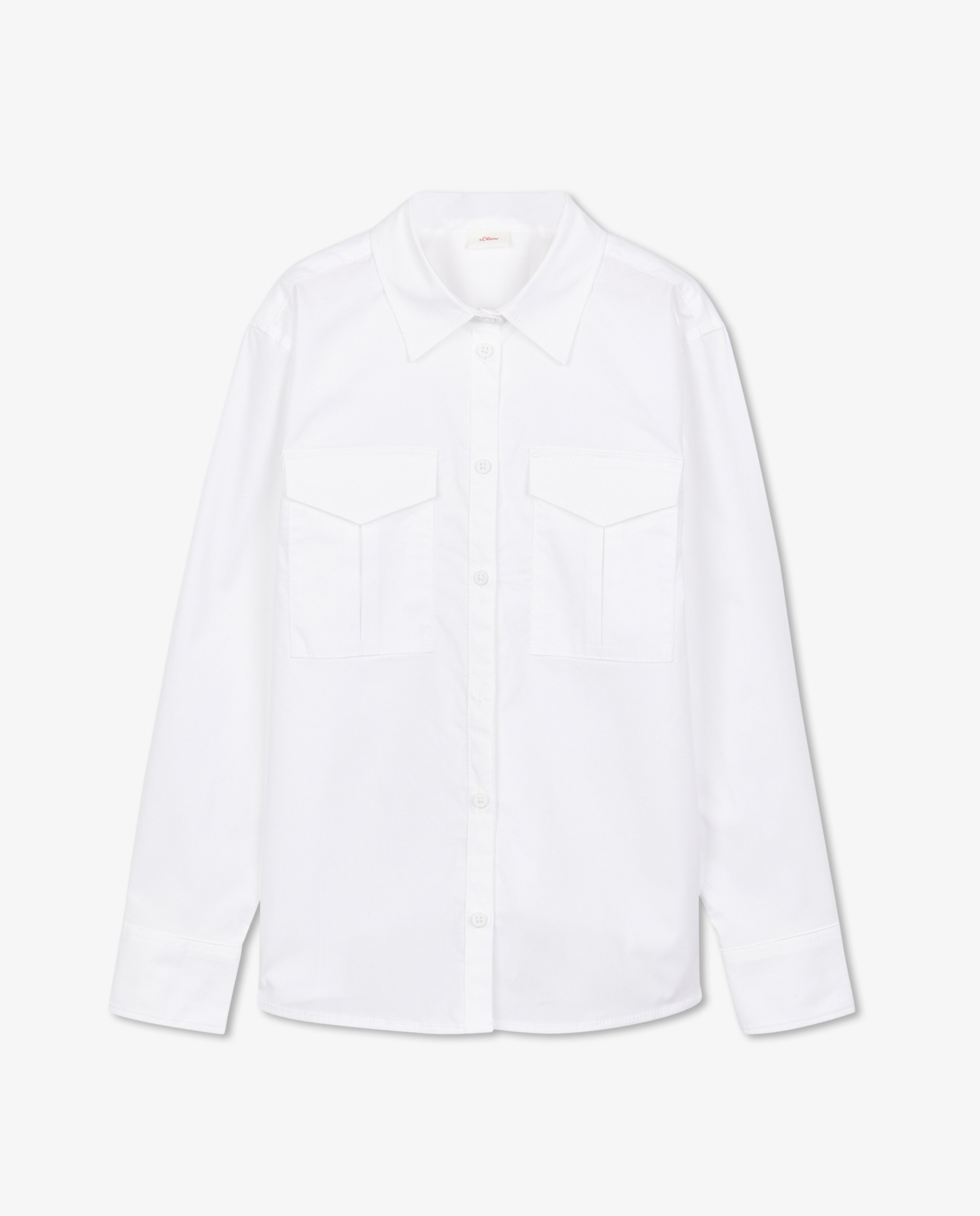 Chemise blanche avec poches de poitrine - null - S. Oliver