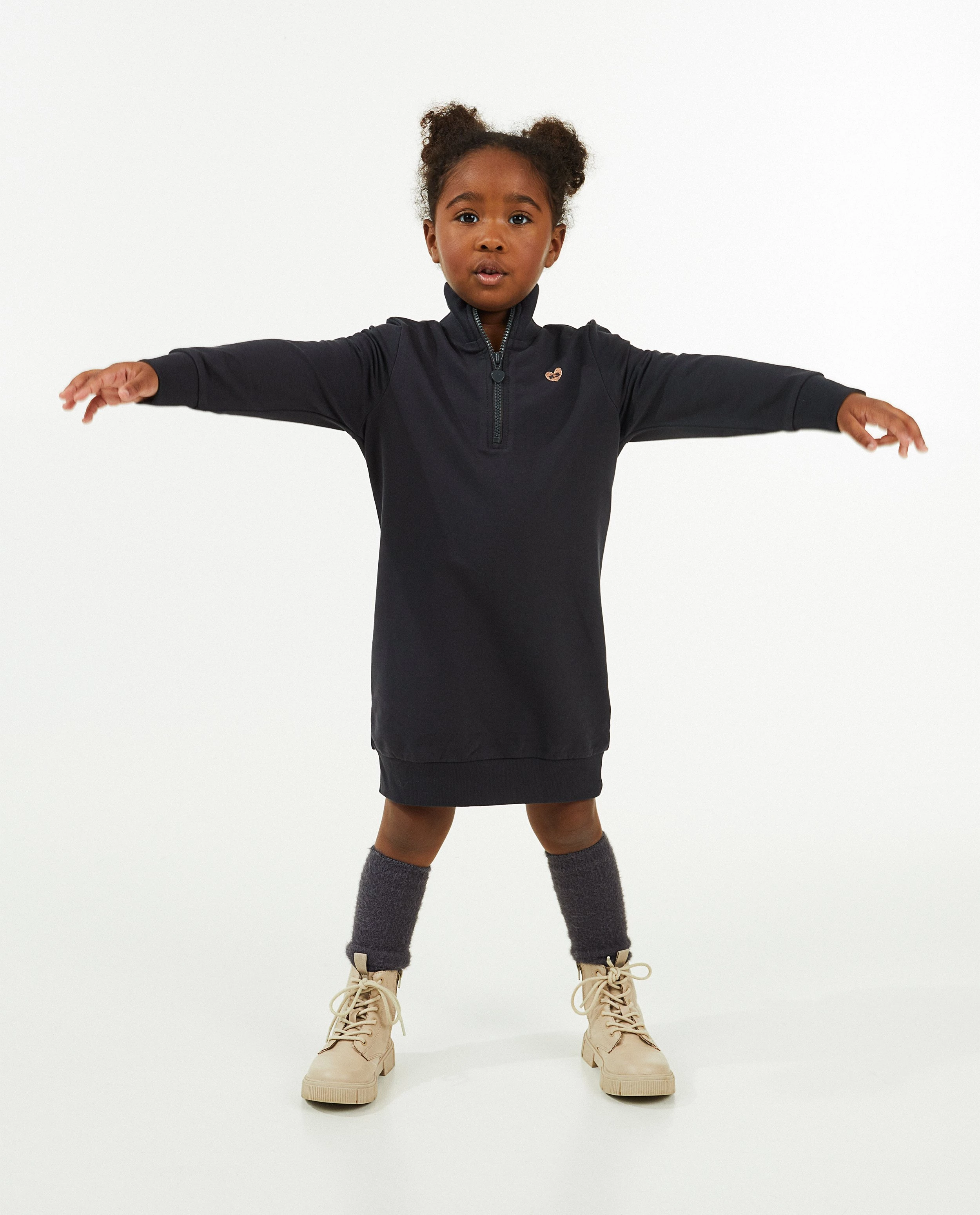 Donkergrijze sweaterjurk