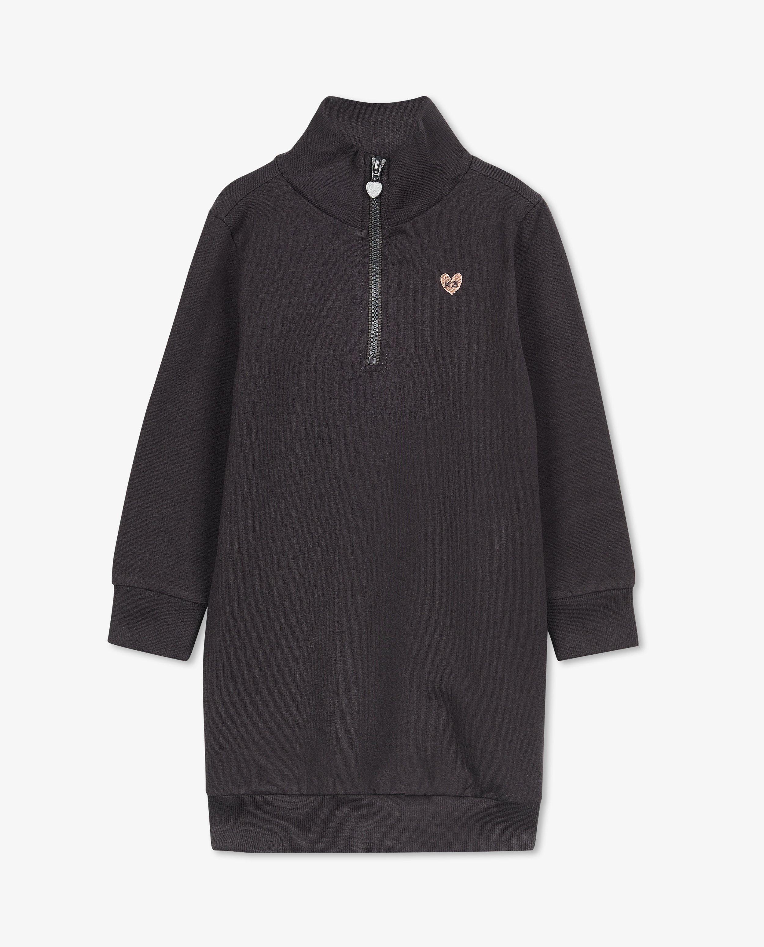 Kleedjes - Donkergrijze sweaterjurk