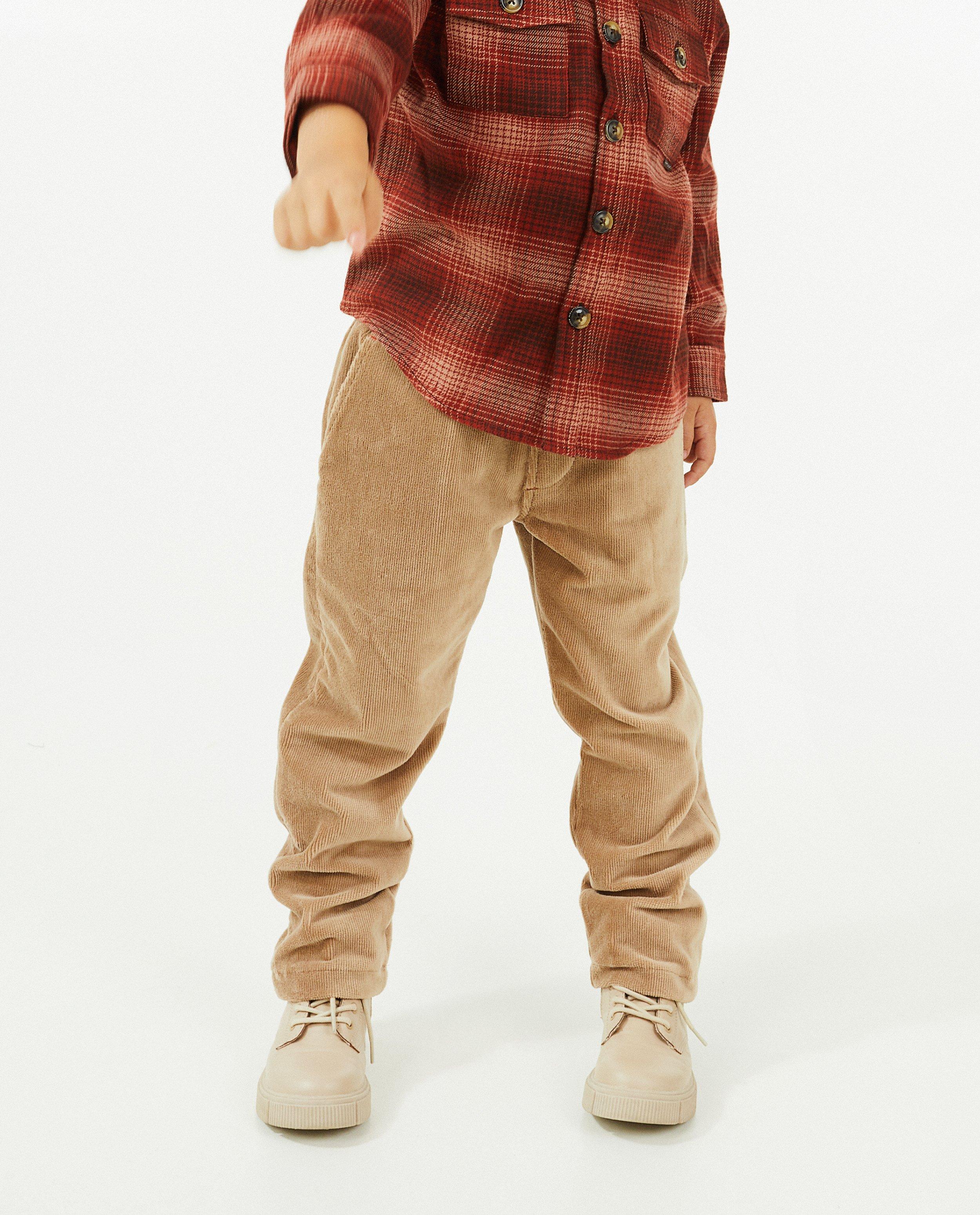 Broeken - Beige fluwelen broek