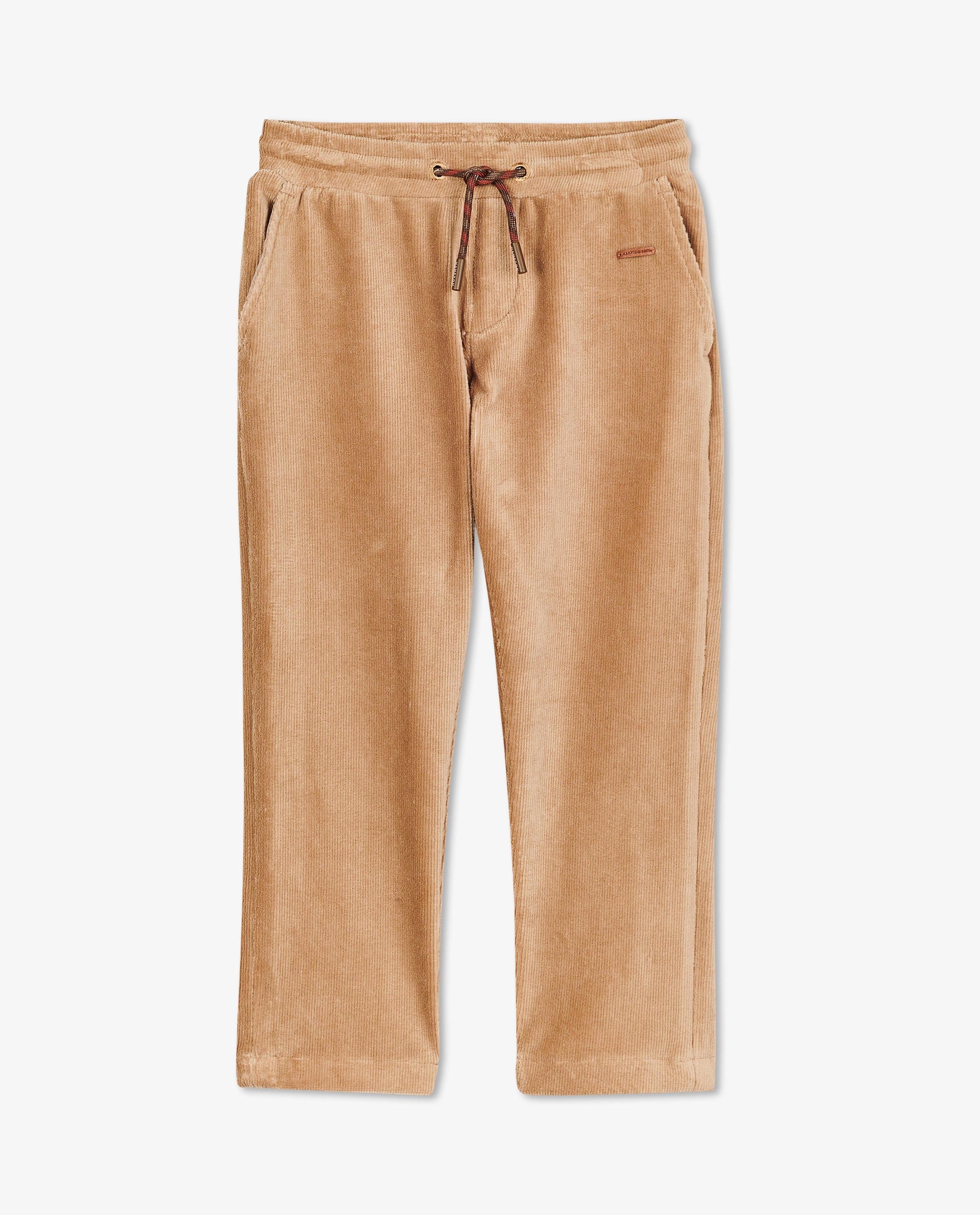 Broeken - Beige fluwelen broek