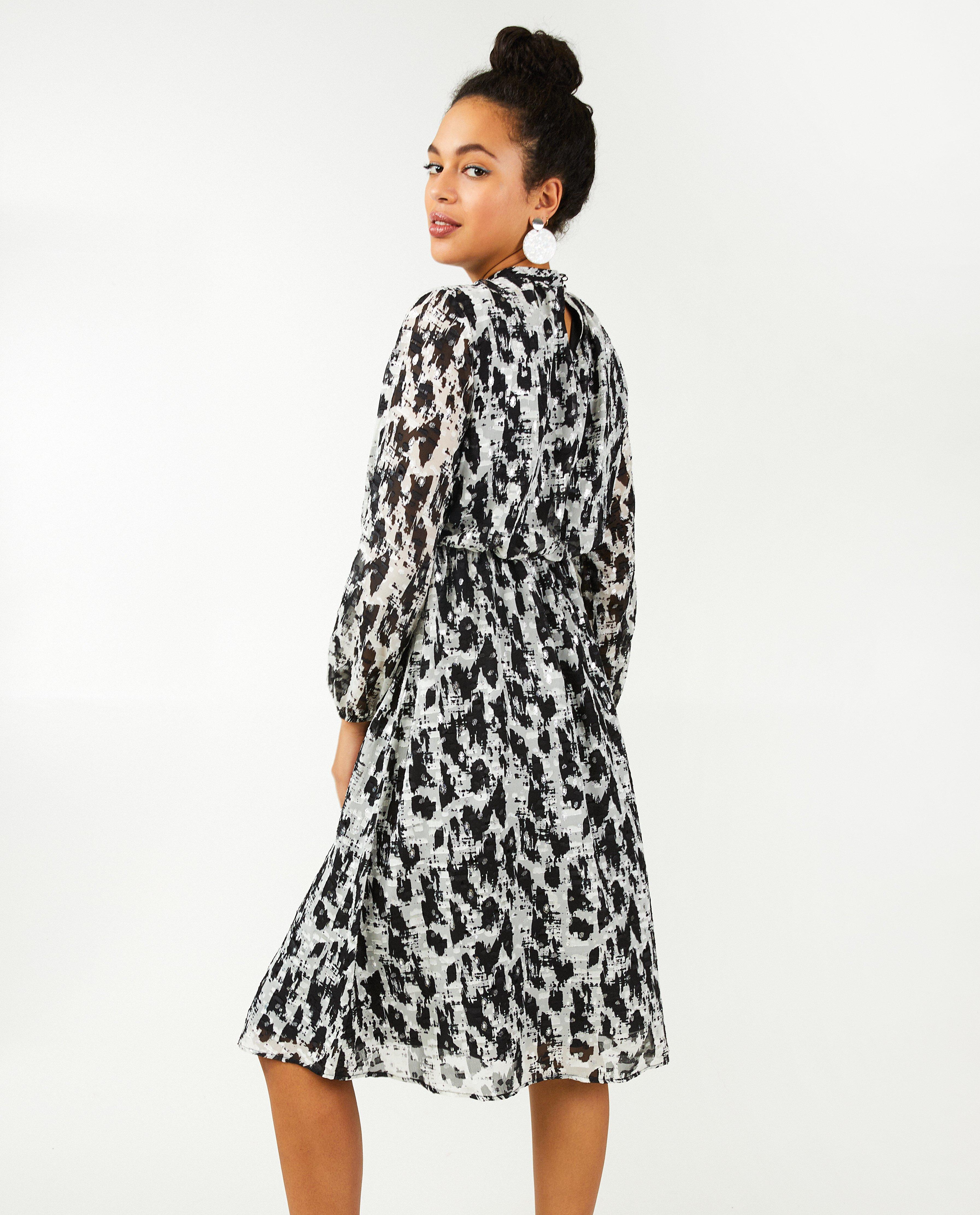 Kleedjes - Zwart jurk met print