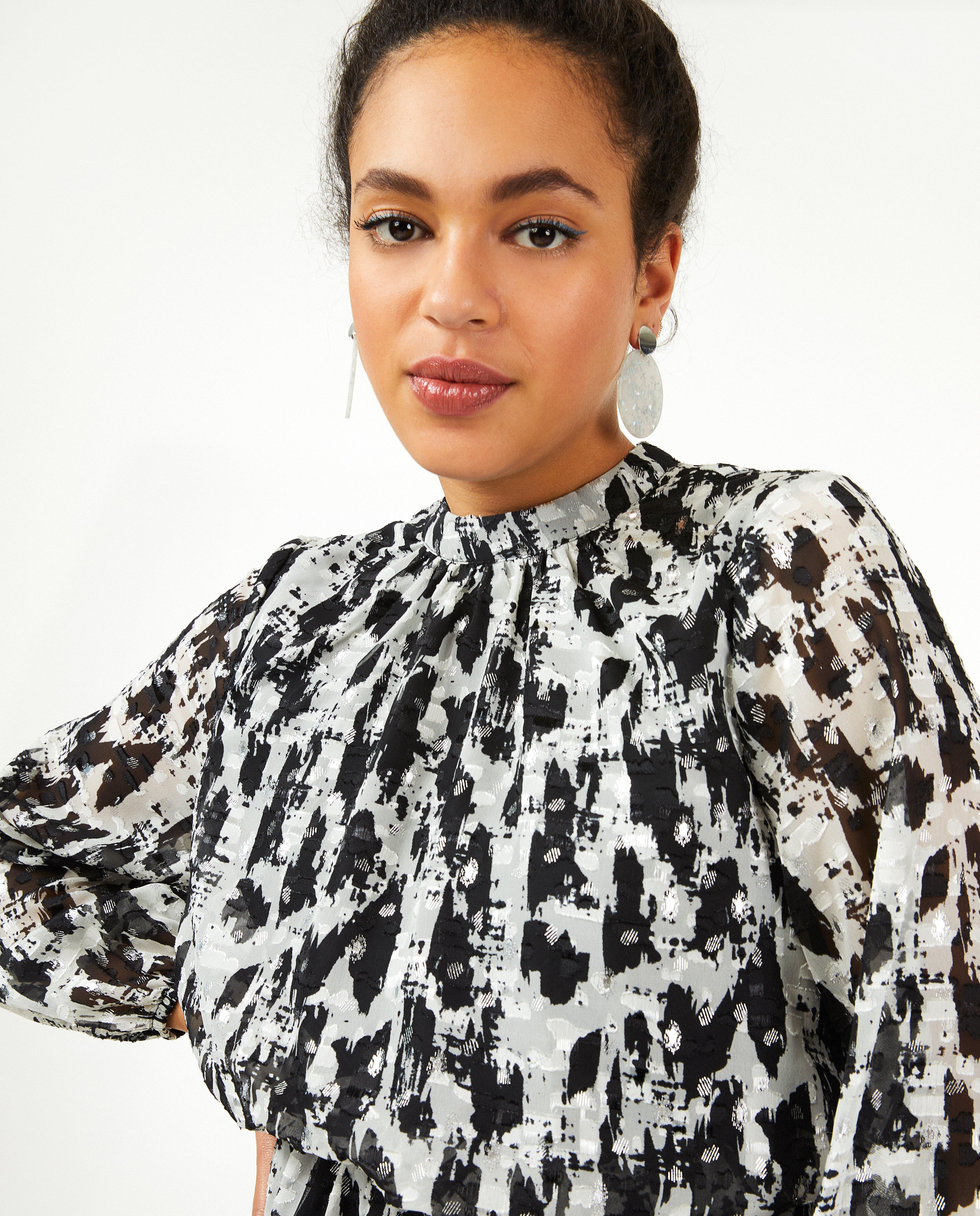 Kleedjes - Zwart jurk met print