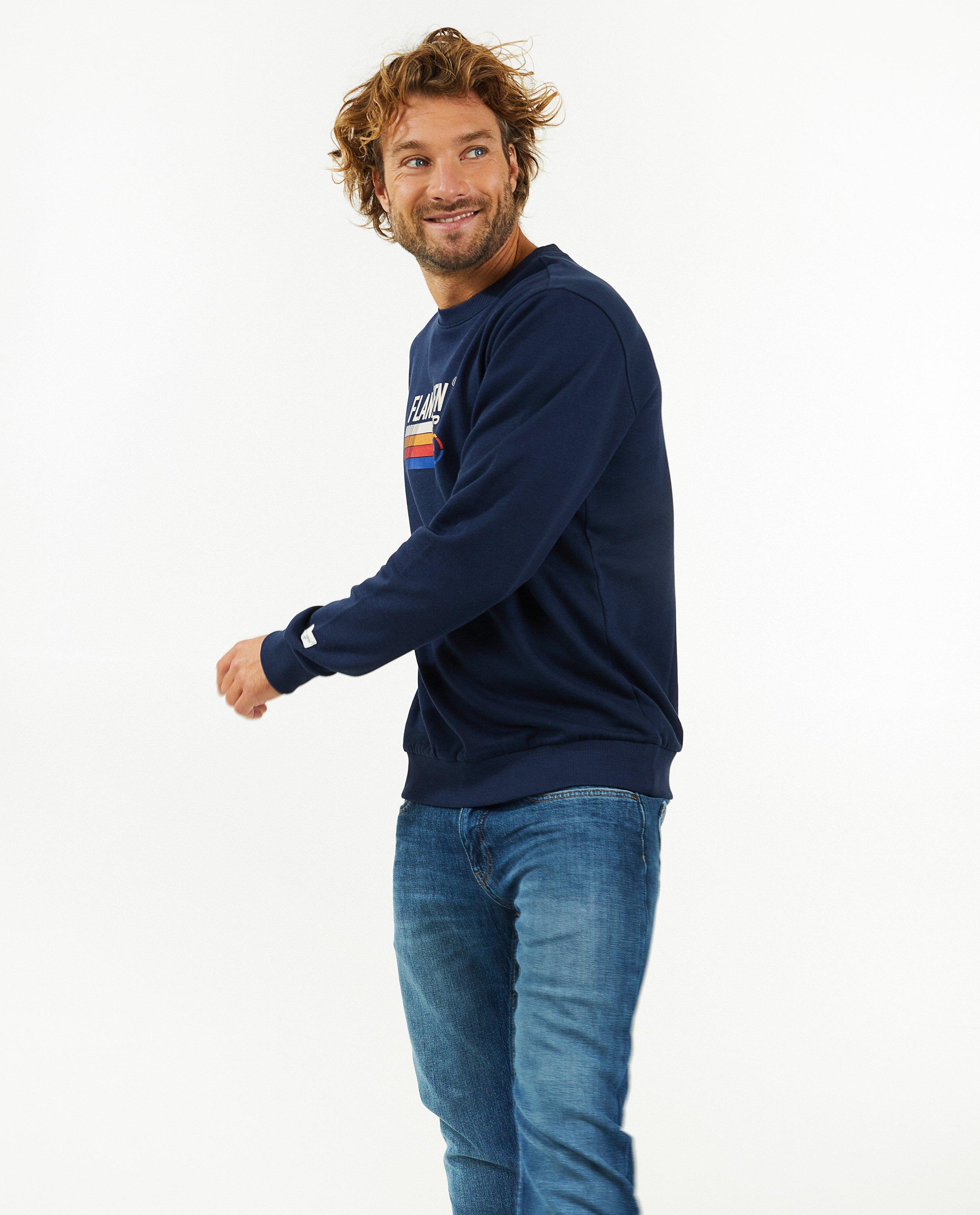 Sweater met print, heren - null - Baptiste