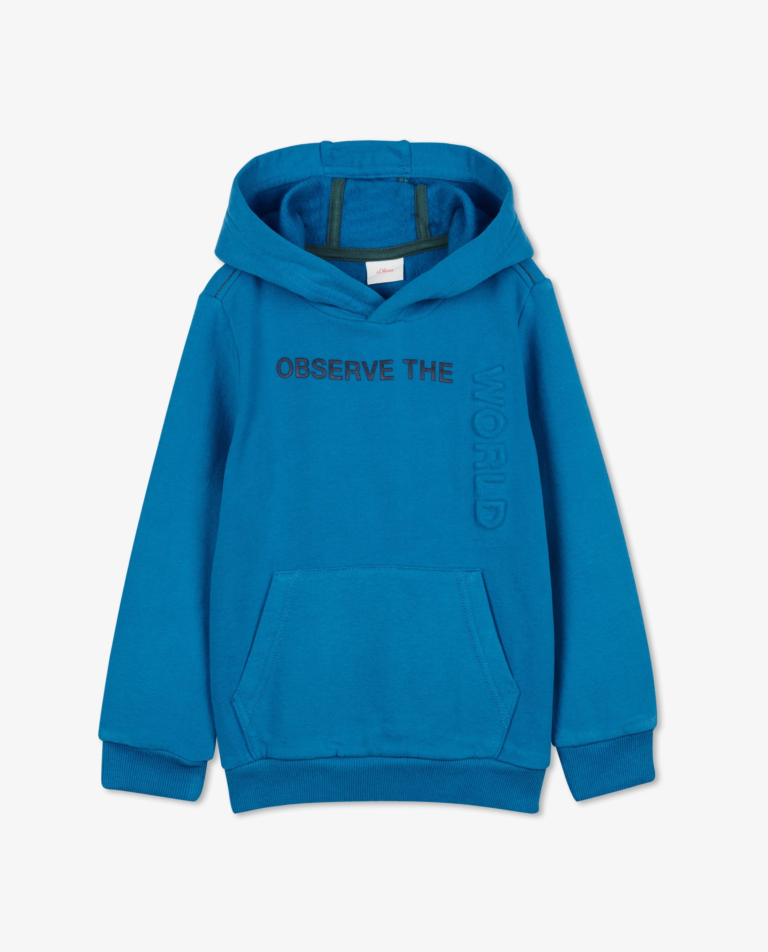 Blauwe hoodie met opschrift - null - S. Oliver