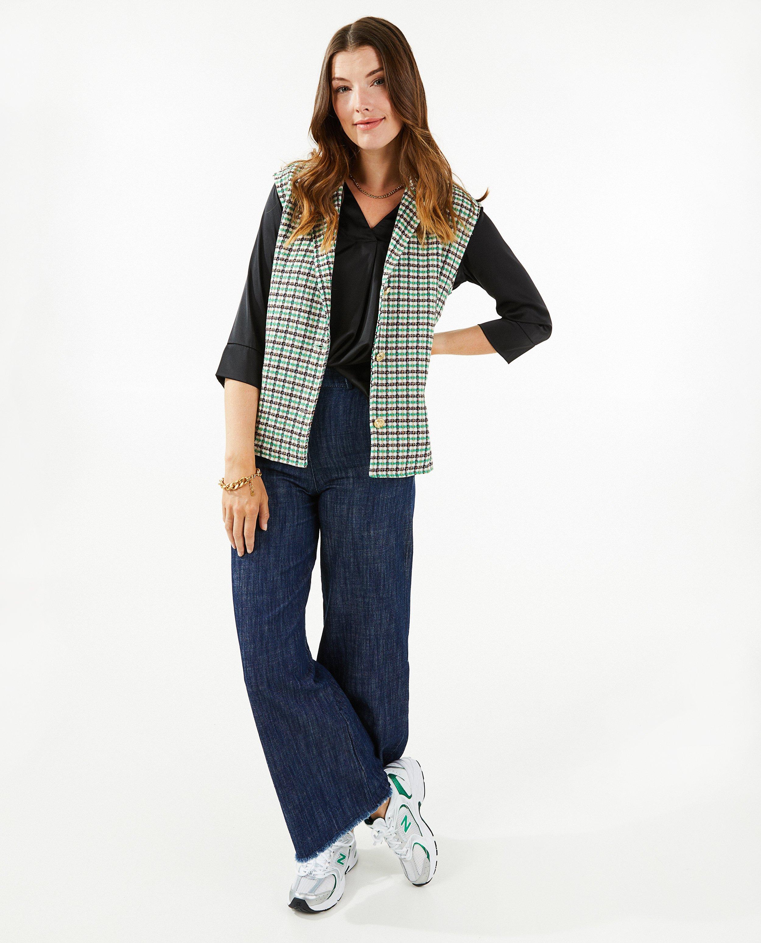 Gilet met tweed - null - Ella Italia