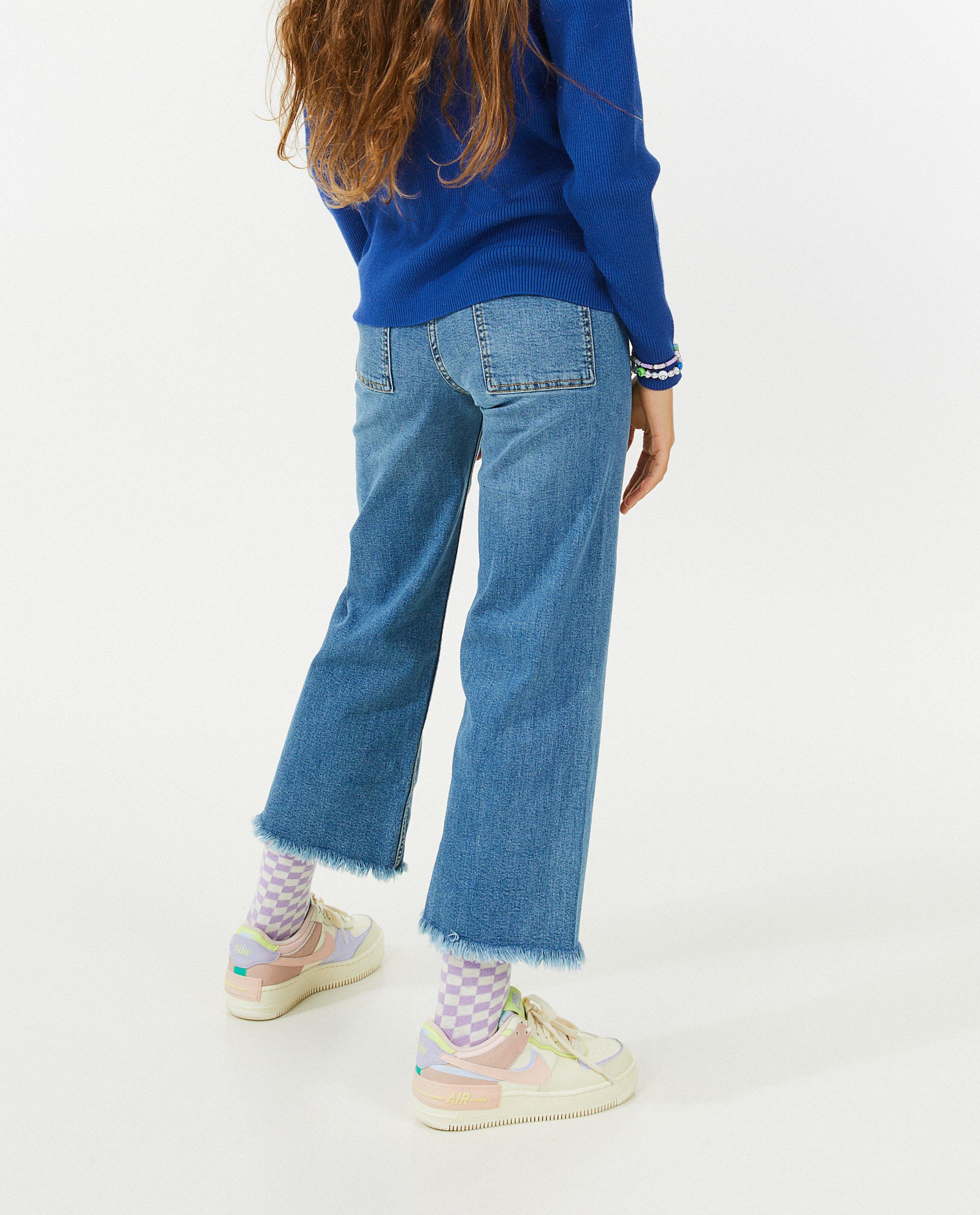 Jeans - Zwarte jeans, culotte fit